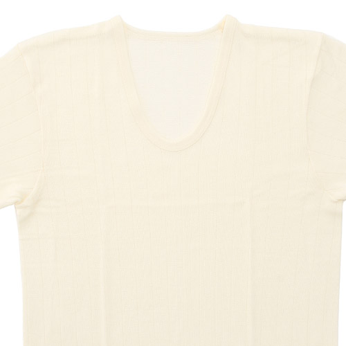 【26AW～価格改定予定】Airmerry 表ウール裏綿 紳士長袖U首シャツ LL - 画像2