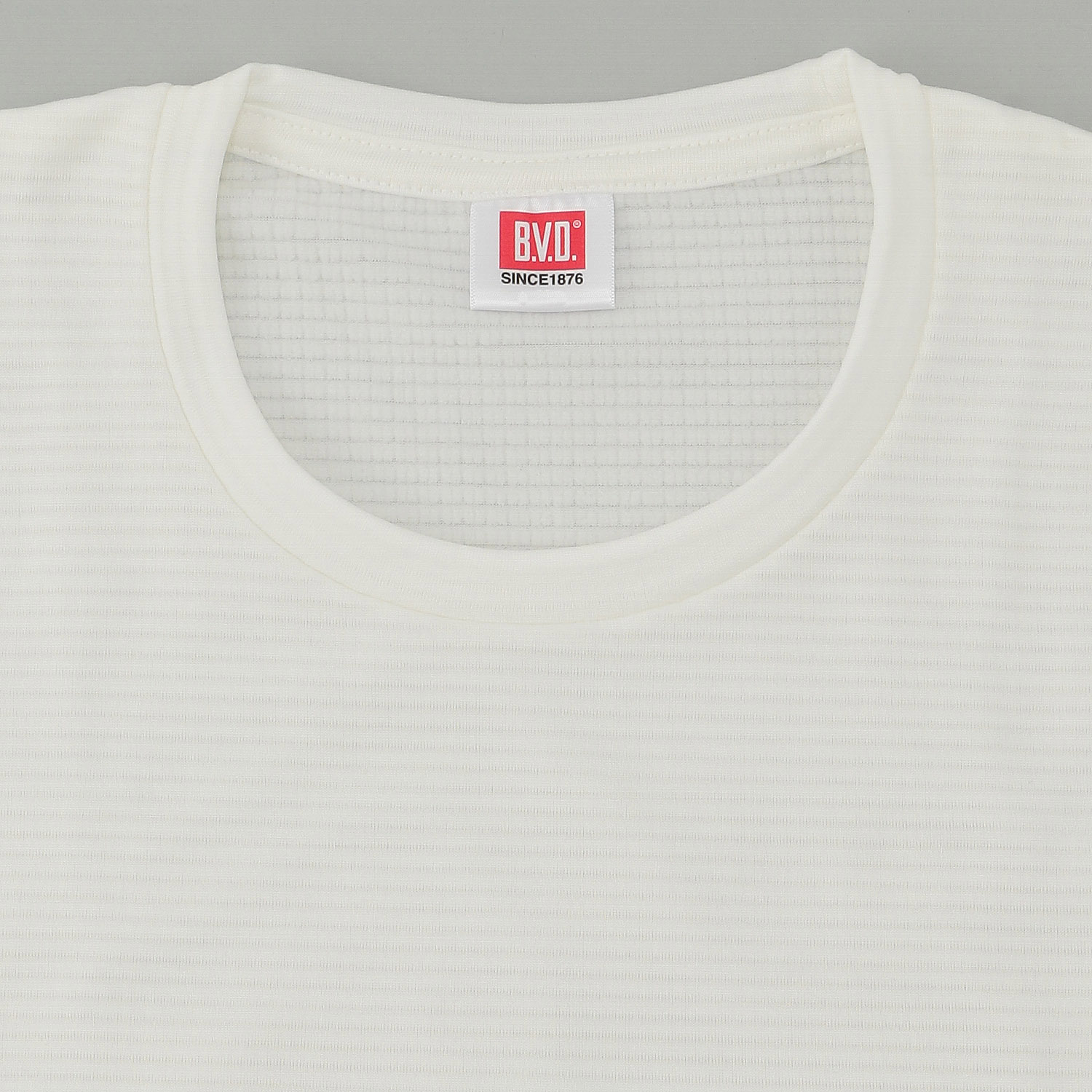 BVD メンズ 瞬暖グリッドテック 丸首長袖Tシャツ - 画像2