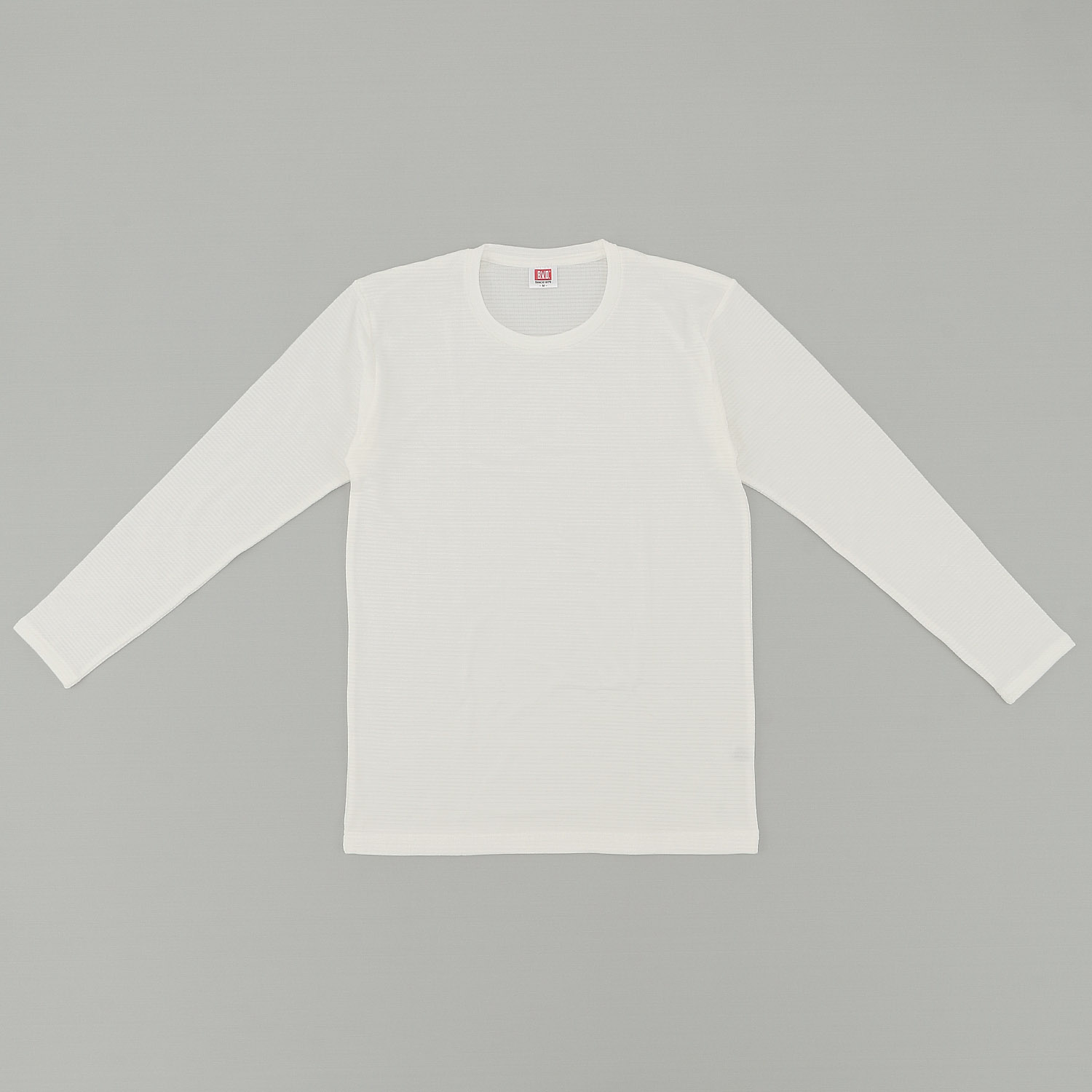 BVD メンズ 瞬暖グリッドテック 丸首長袖Tシャツ - 画像1