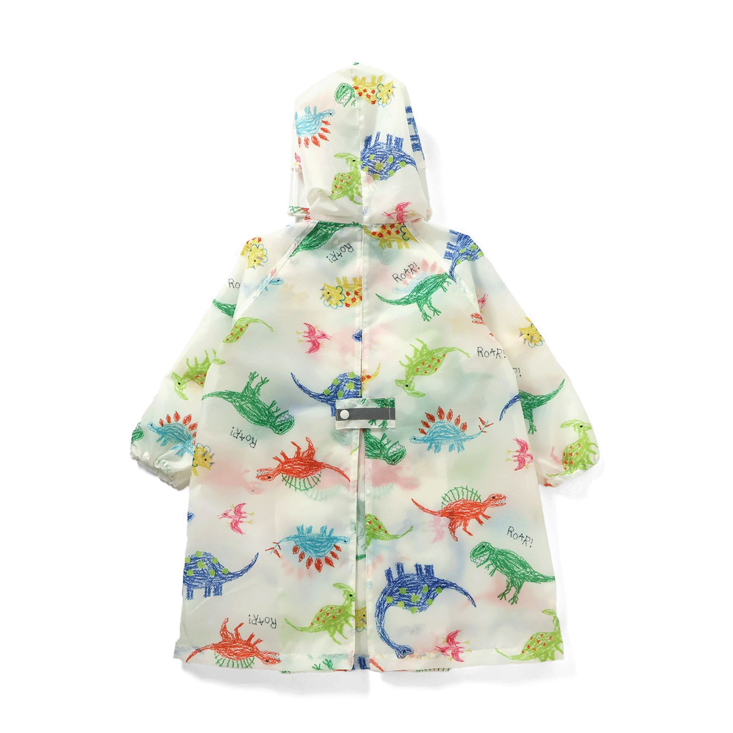 クレヨンお絵描き恐竜柄 レインコート - 画像4