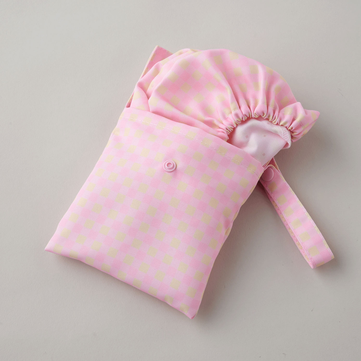 ギンガムチェックのシューズカバー ピンク - 画像3