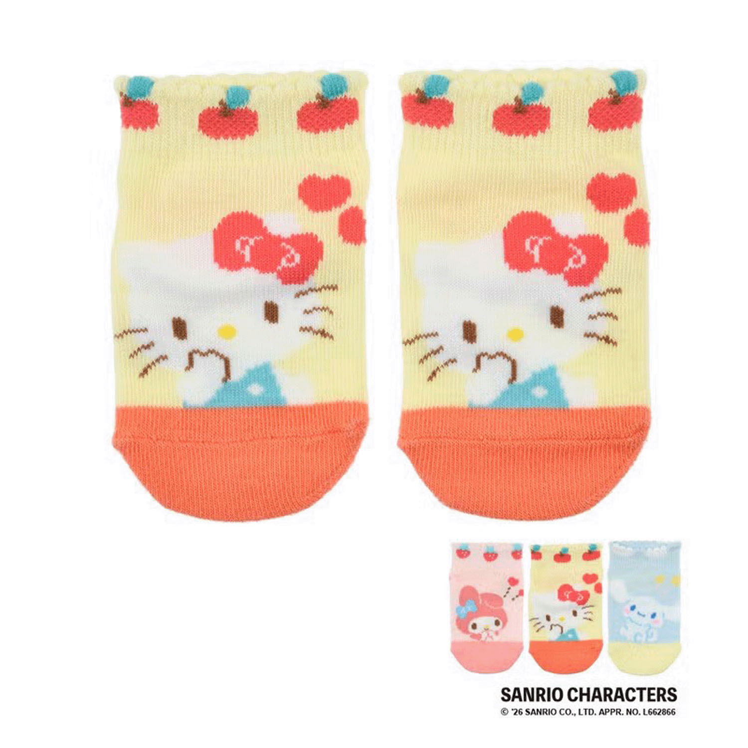 サンリオキャラクターズ スニーカー丈ベビー靴下 - 画像1