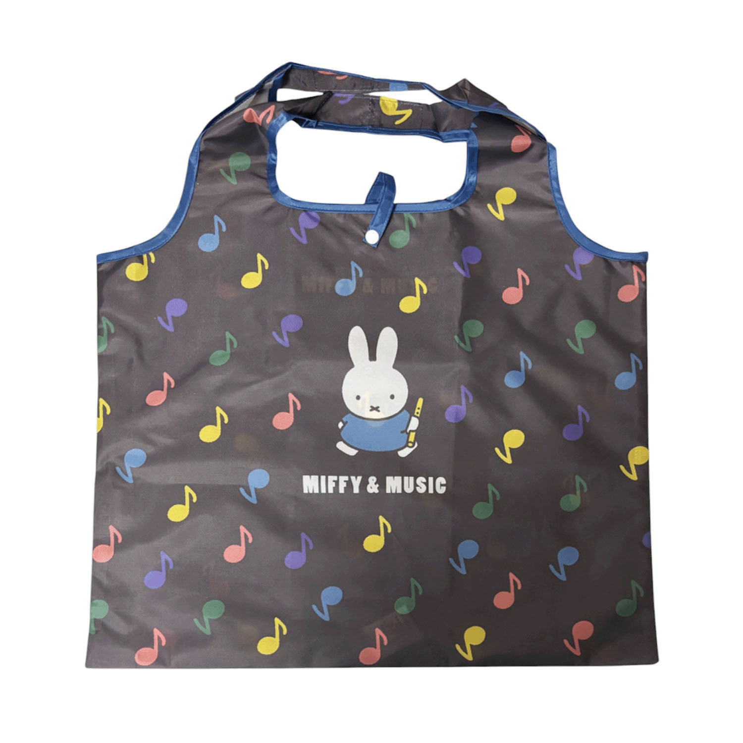 くるくるショッピングバッグ ミッフィ―＆ミュージック ブラック - 画像1