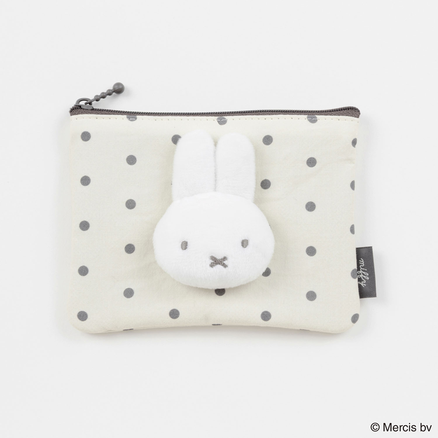 MIFFY DOT＆MASCOT ミニフラットポーチ アイボリー - 画像1