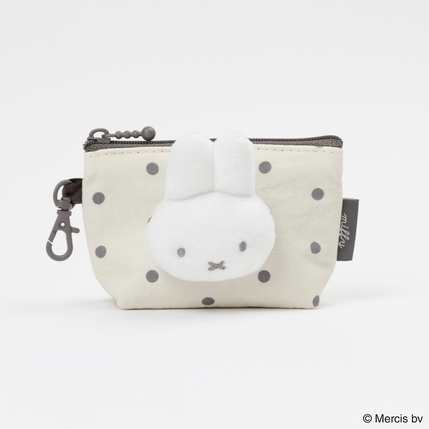 MIFFY DOT＆MASCOT マイクロ台形ポーチ アイボリー - 画像1