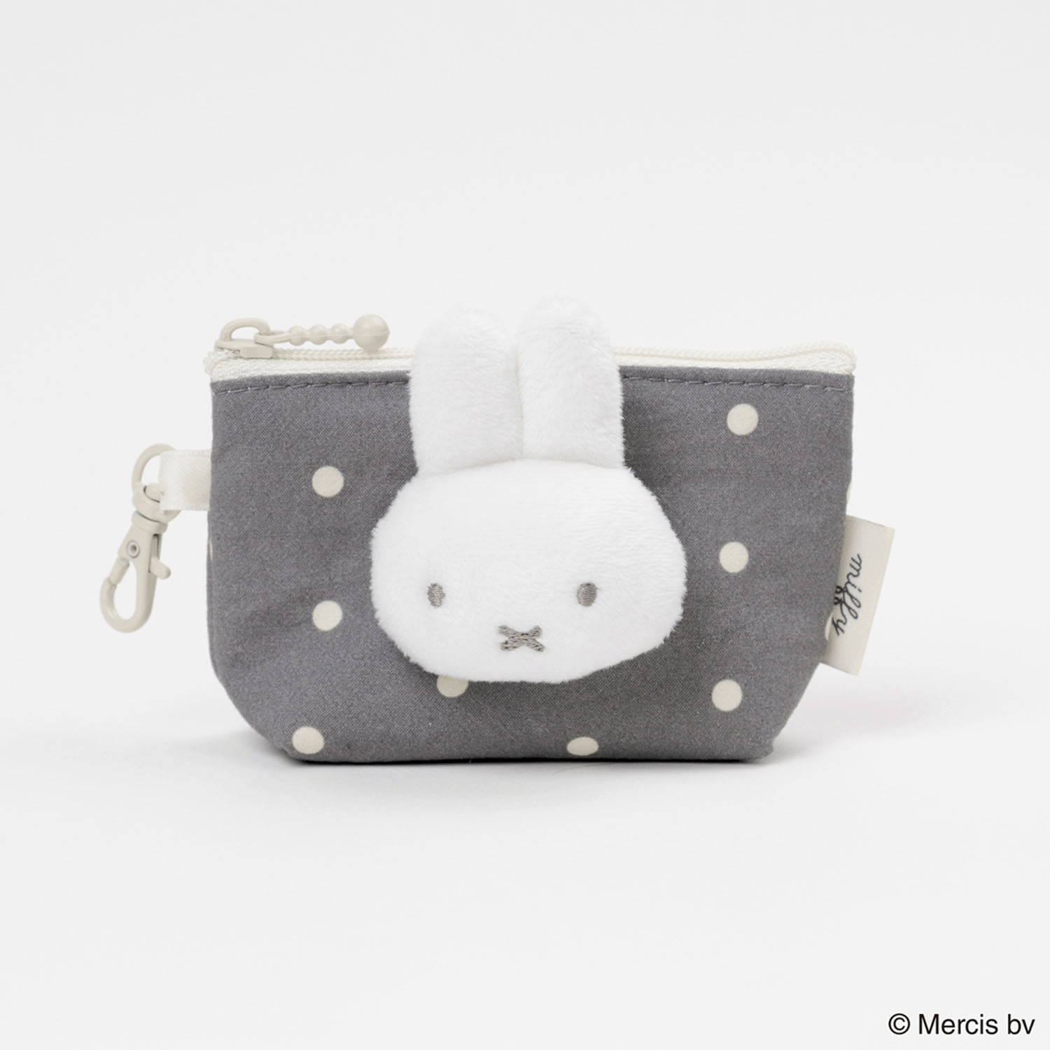 MIFFY DOT＆MASCOT マイクロ台形ポーチ グレー - 画像1