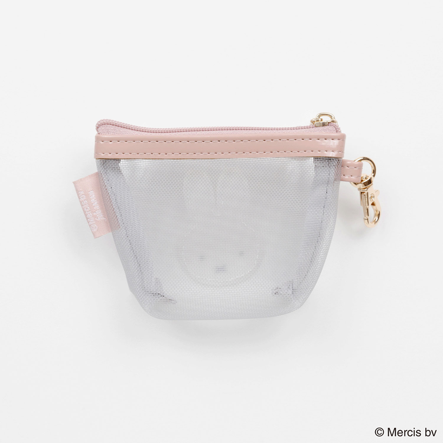 BRUNA BICOLOR MESH マイクロ台形ポーチ グレー - 画像2