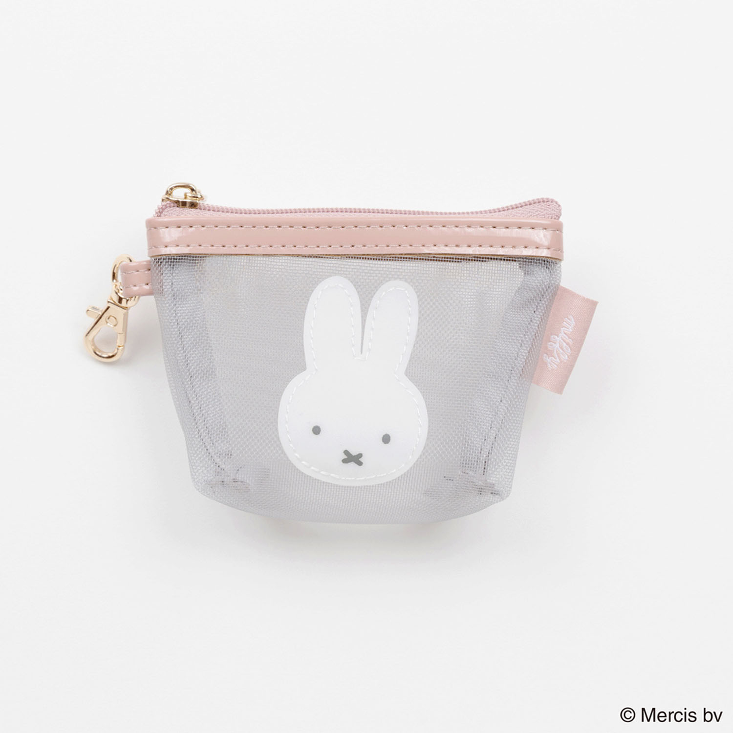 BRUNA BICOLOR MESH マイクロ台形ポーチ グレー - 画像1