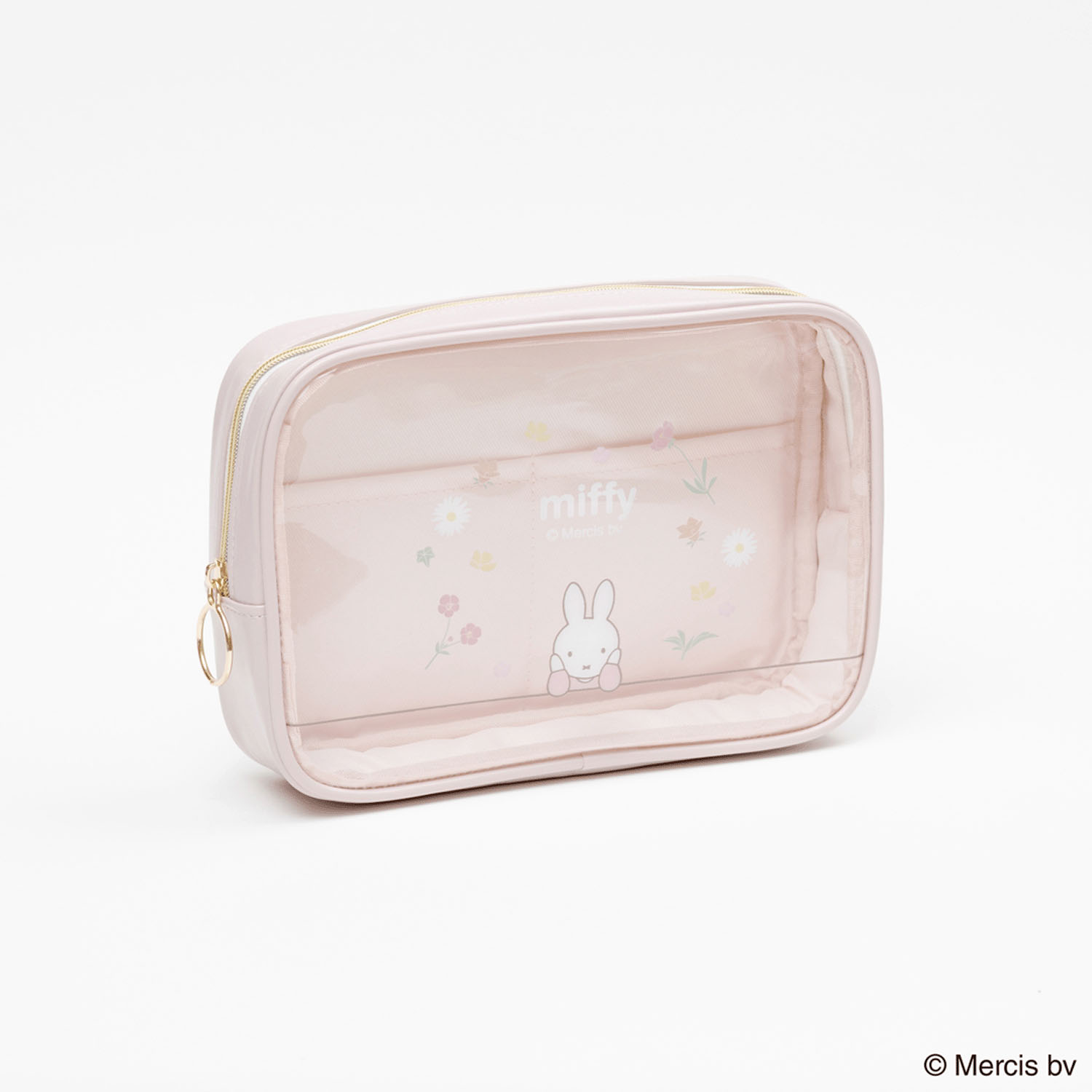 MIFFY FLOWER PVCスクエアポーチ ピンク - 画像2