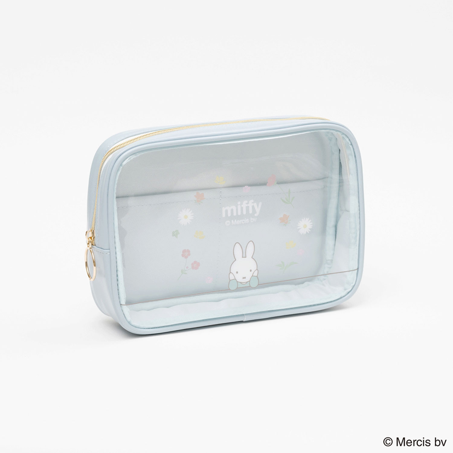 MIFFY FLOWER PVCスクエアポーチ ブルー - 画像2