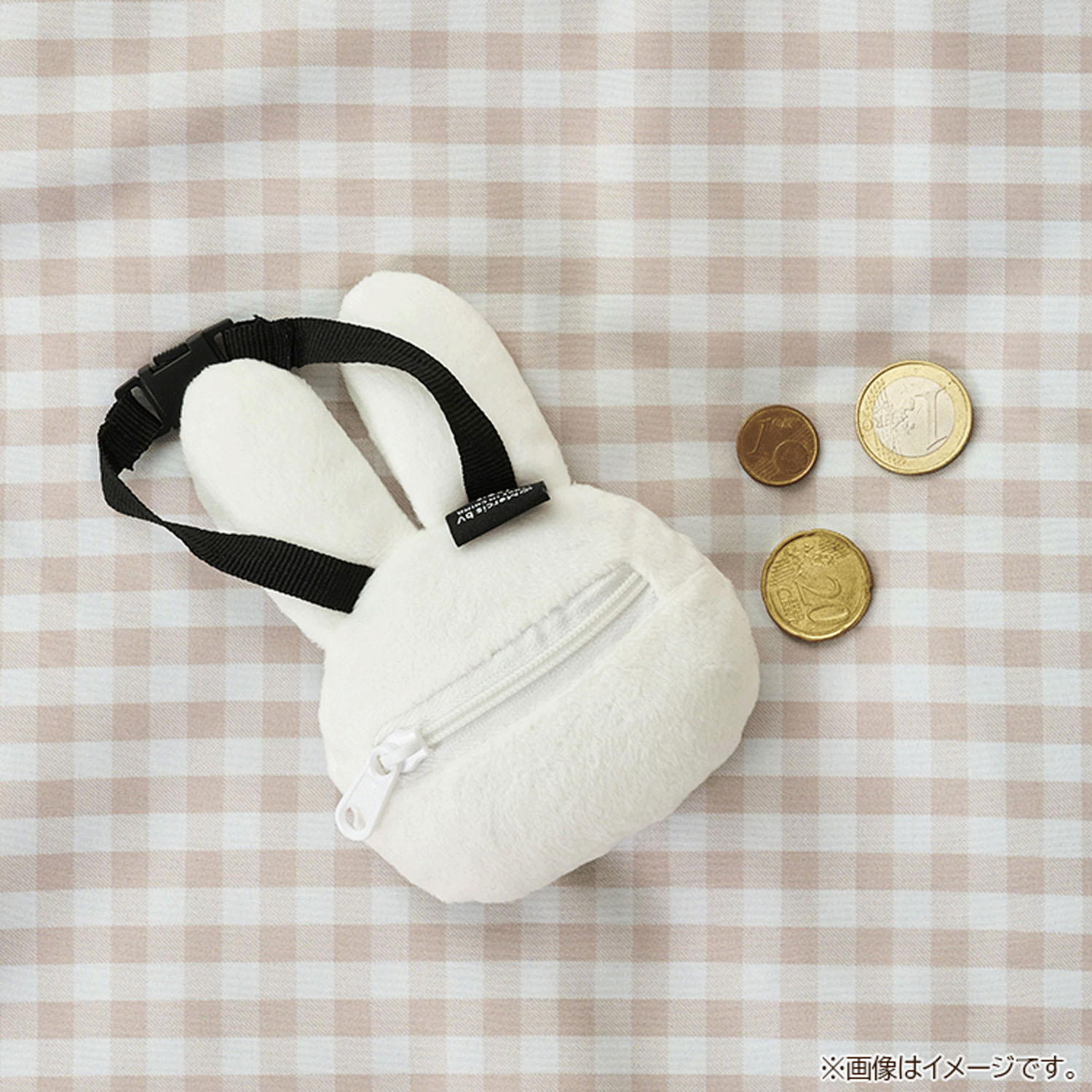 ミッフィー フェイス型バッグチャーム miffy アイボリー - 画像4