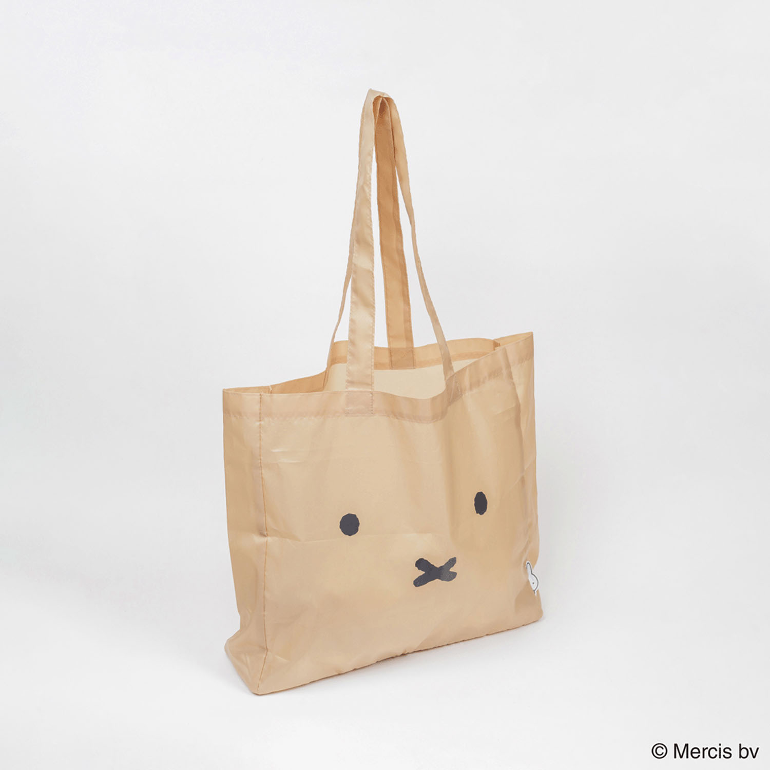 ミッフィー BASIC FACE ショッピングバッグ M ベージュ - 画像2