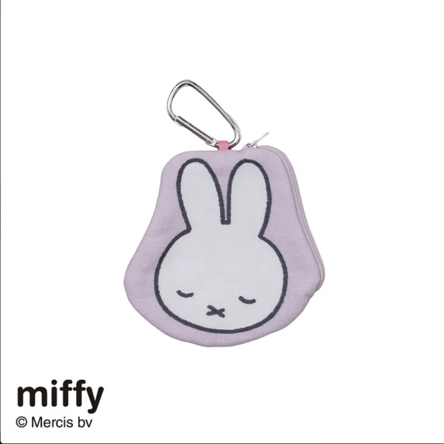 ミッフィーダイカットタオルポーチ スリープ パープル - 画像1