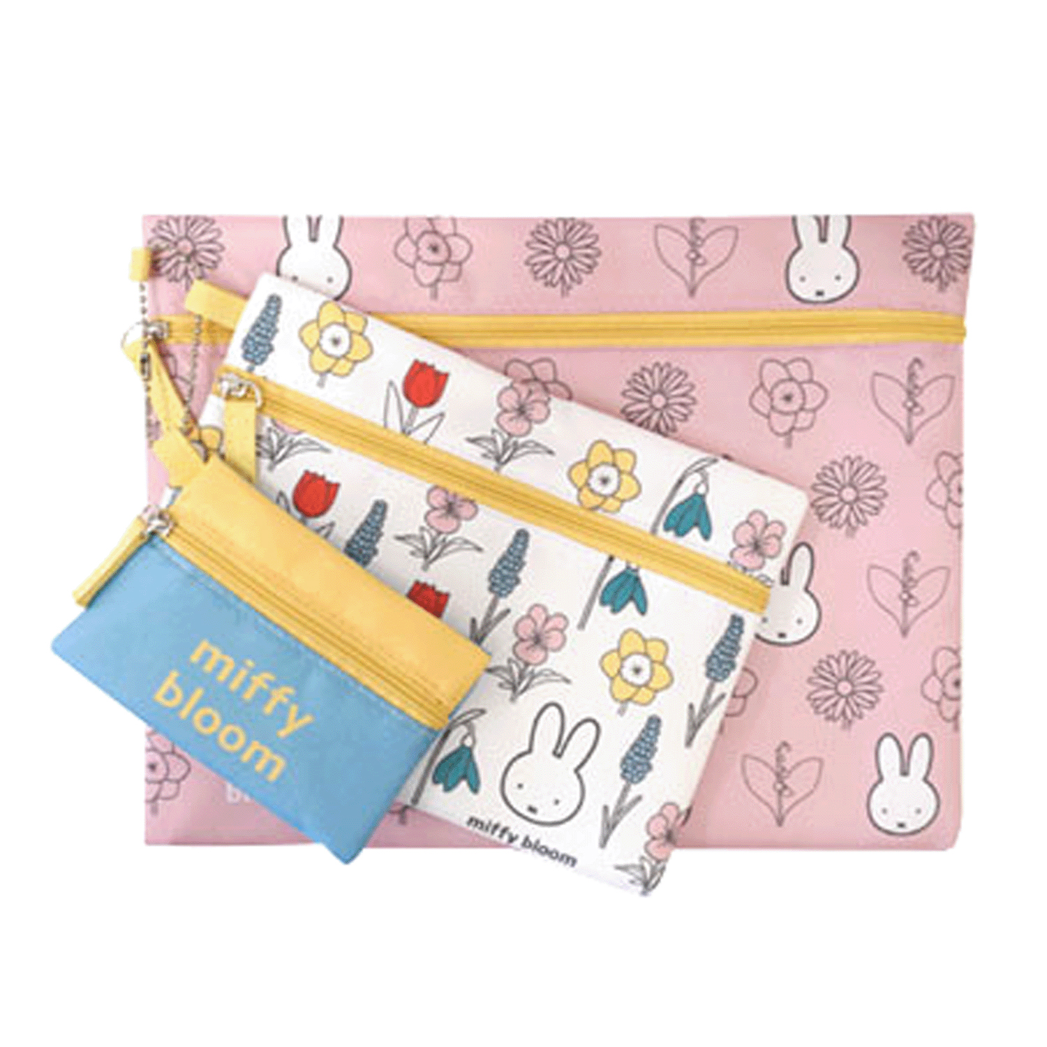 ミッフィー 3連ポーチ miffy bloom - 画像1