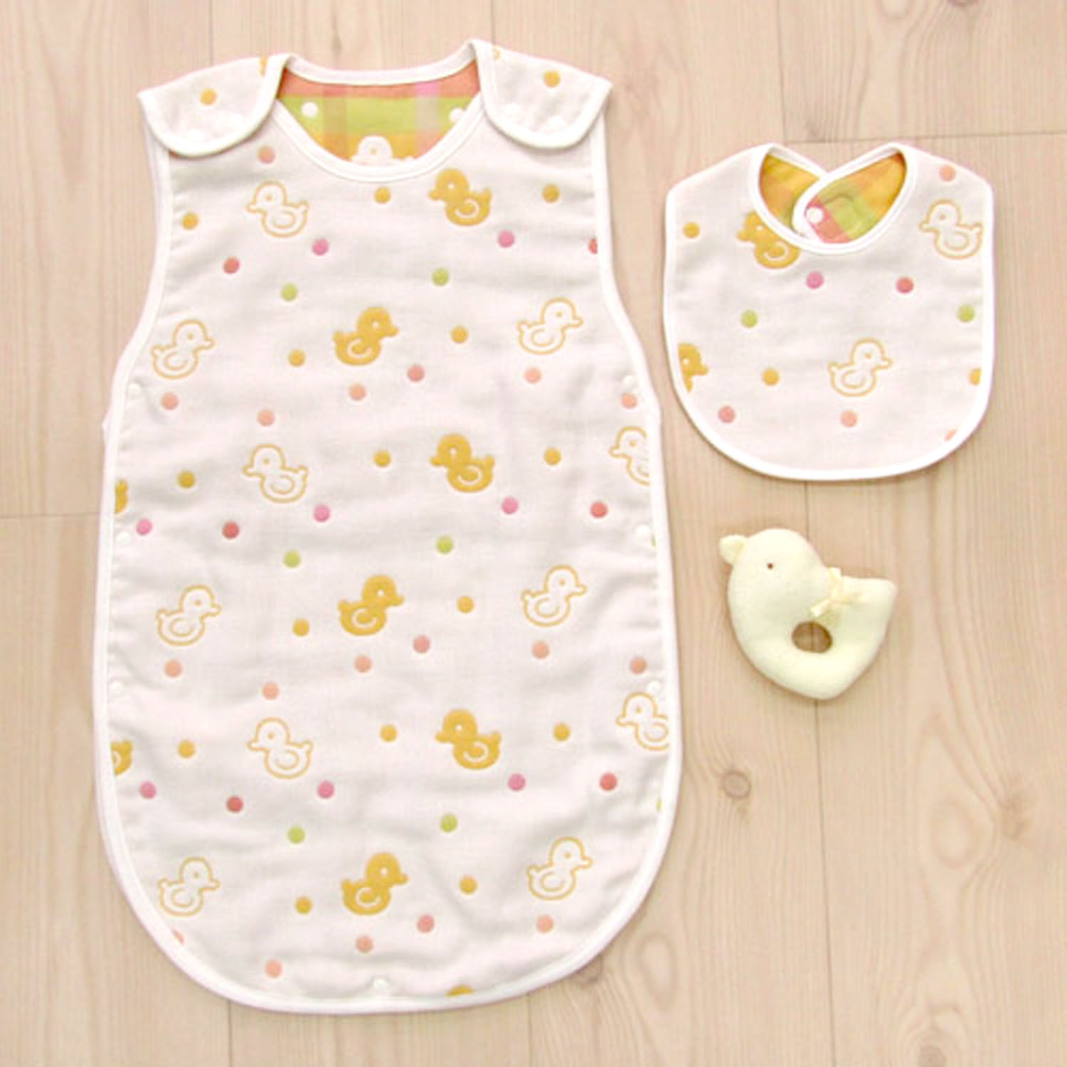 6重ガーゼギフトセット ひよこ柄 - 画像2