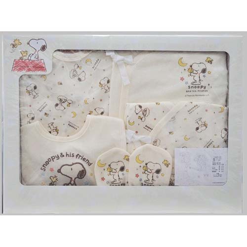 【在庫限りで終了】スヌーピー新生児ギフト5点セット - 画像1