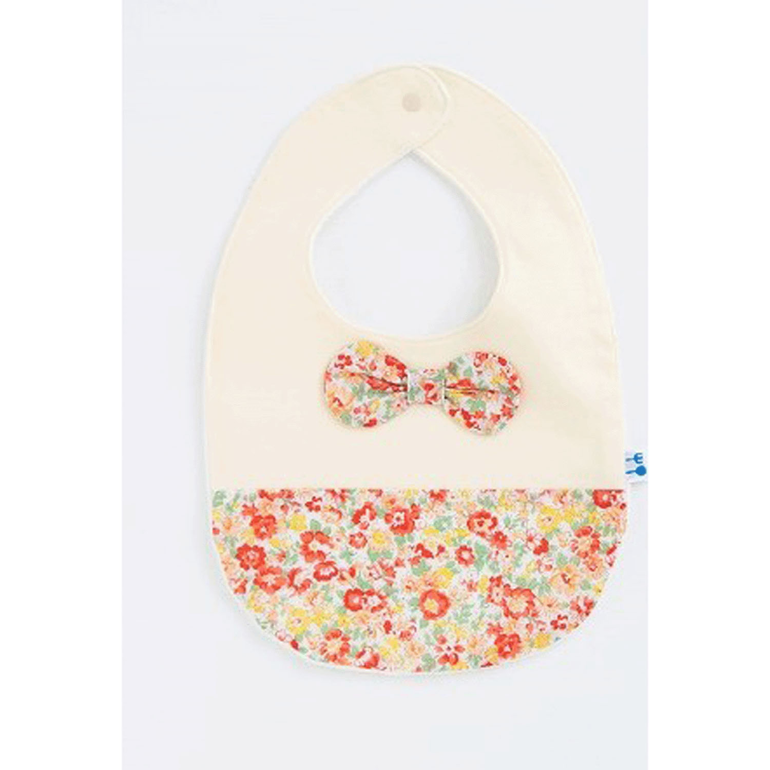 メモリアルソックス＆リボン花柄切り替えスタイ オフホワイト - 画像2