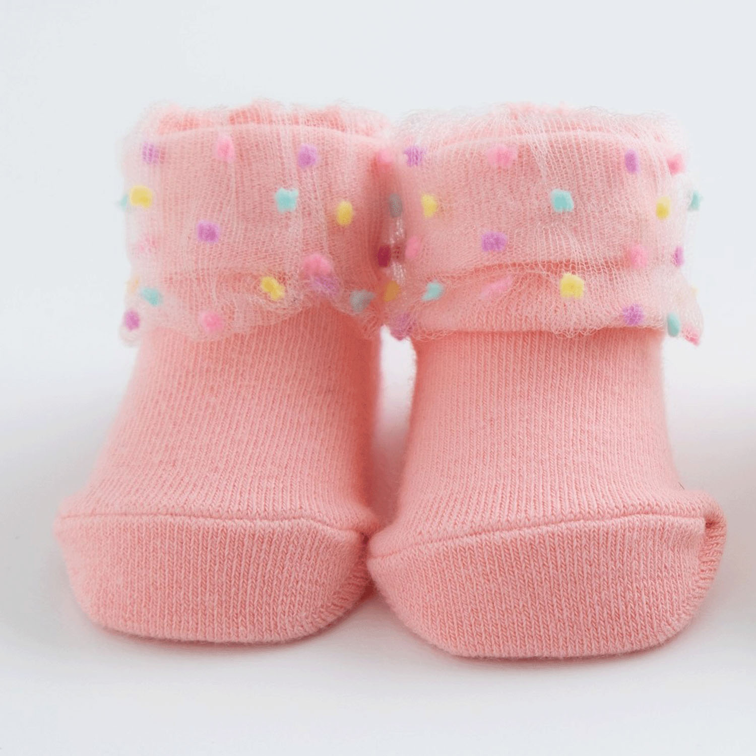 メモリアルソックス＆リボン花柄切り替えスタイ スタイ - 画像3