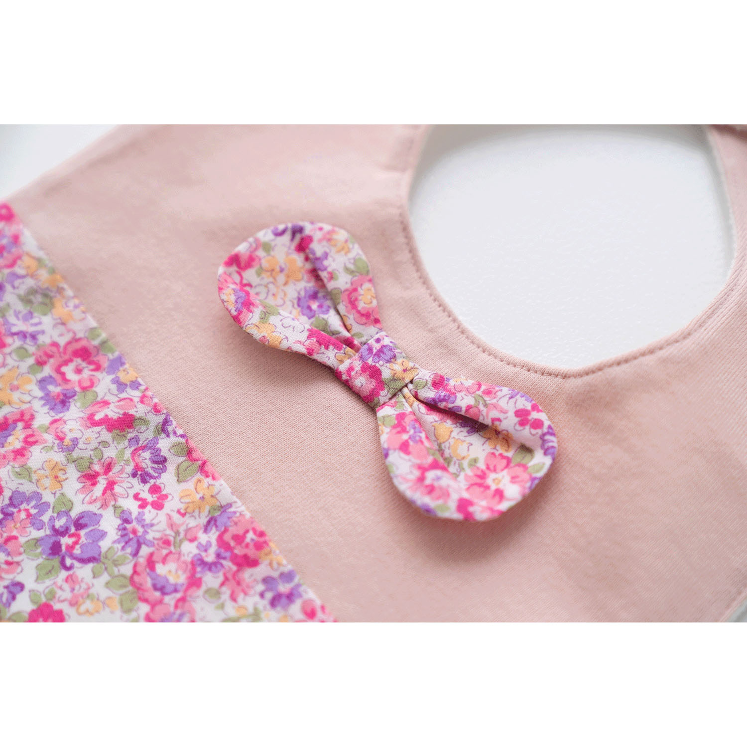 メモリアルソックス＆リボン花柄切り替えスタイ スタイ - 画像4