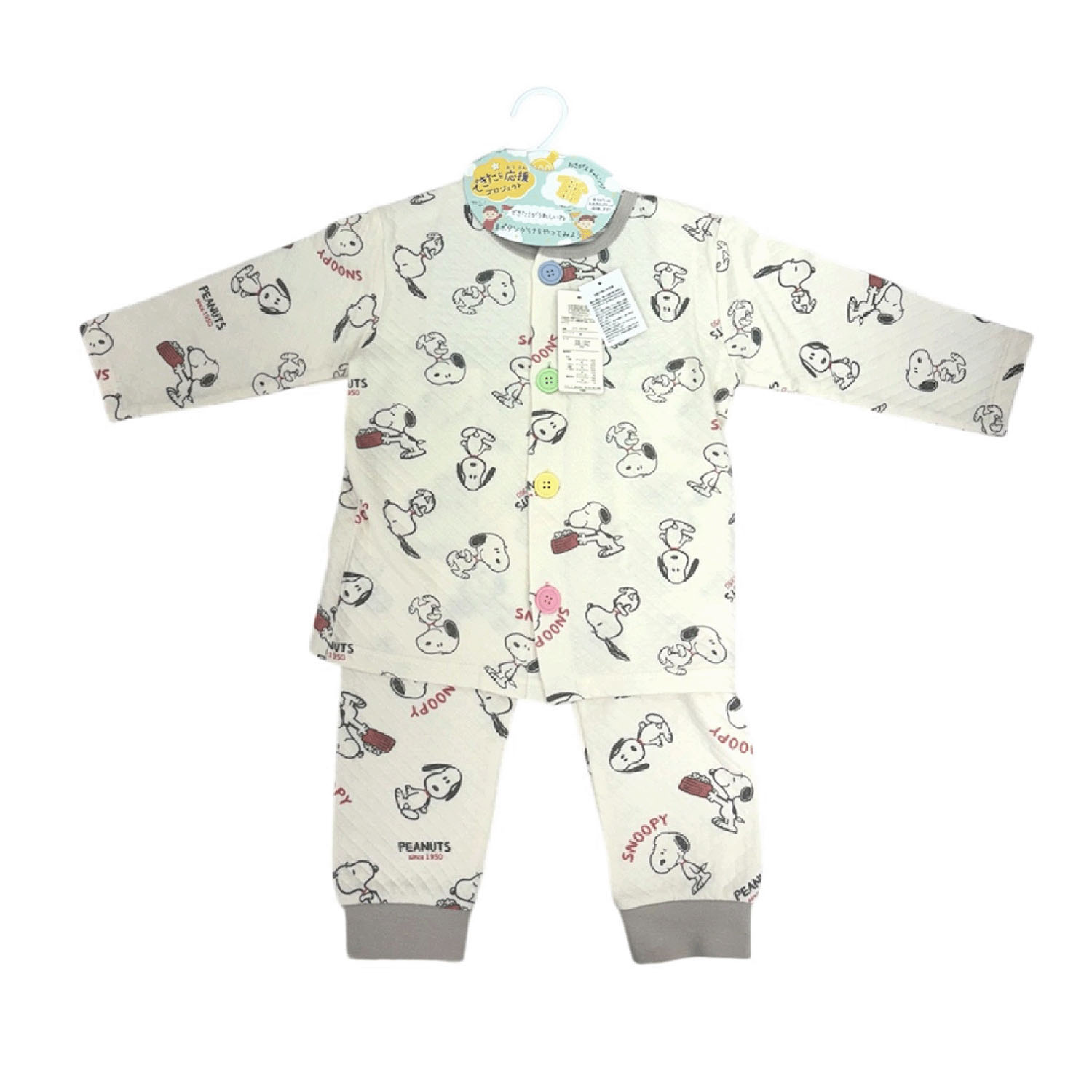 スヌーピー キルト腹巻付きパジャマ - 画像1