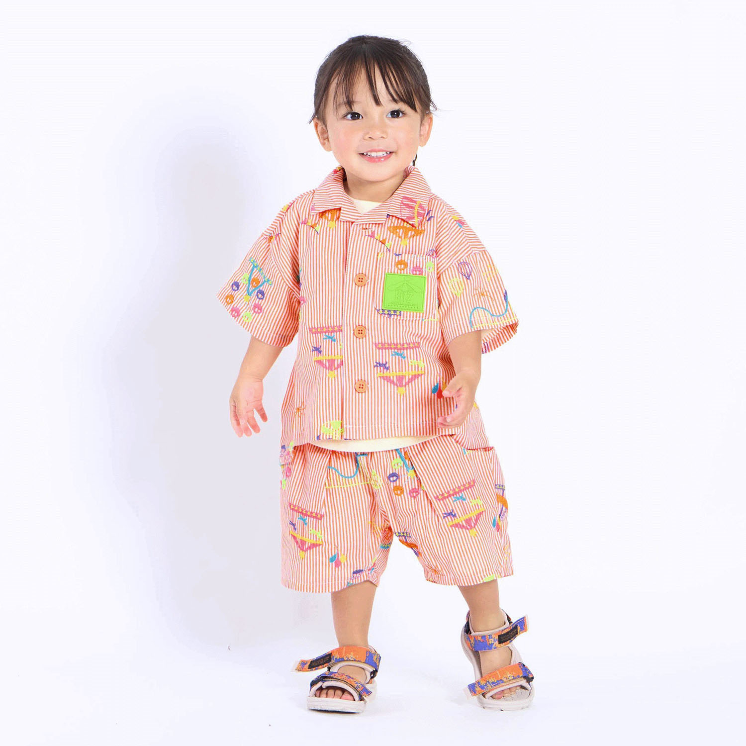 遊園地刺繍パンツ 5分丈 - 画像5