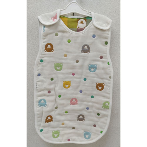 6重ガーゼスリーパー クマ柄 - 画像1