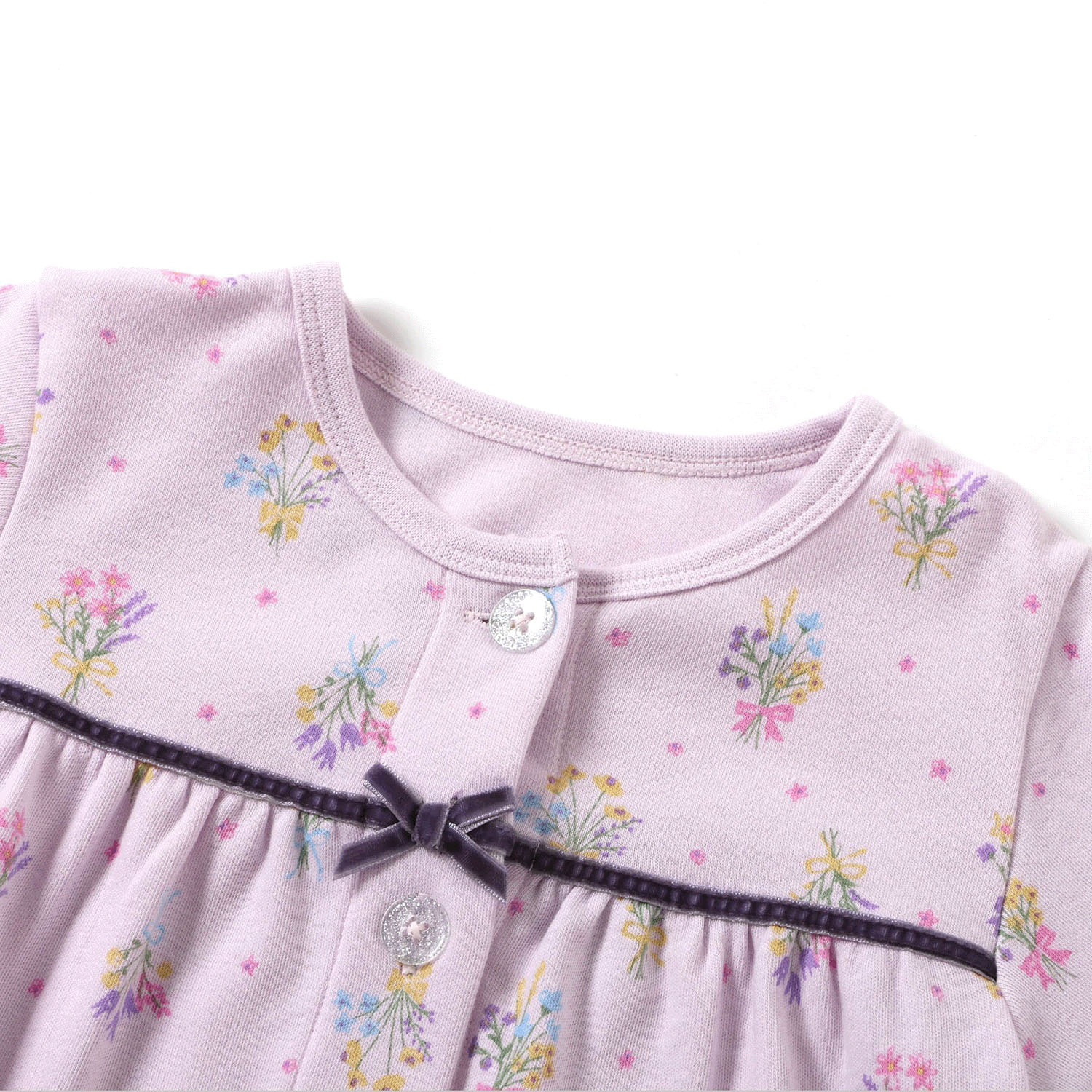 ブーケ柄 前あきパジャマ - 画像6