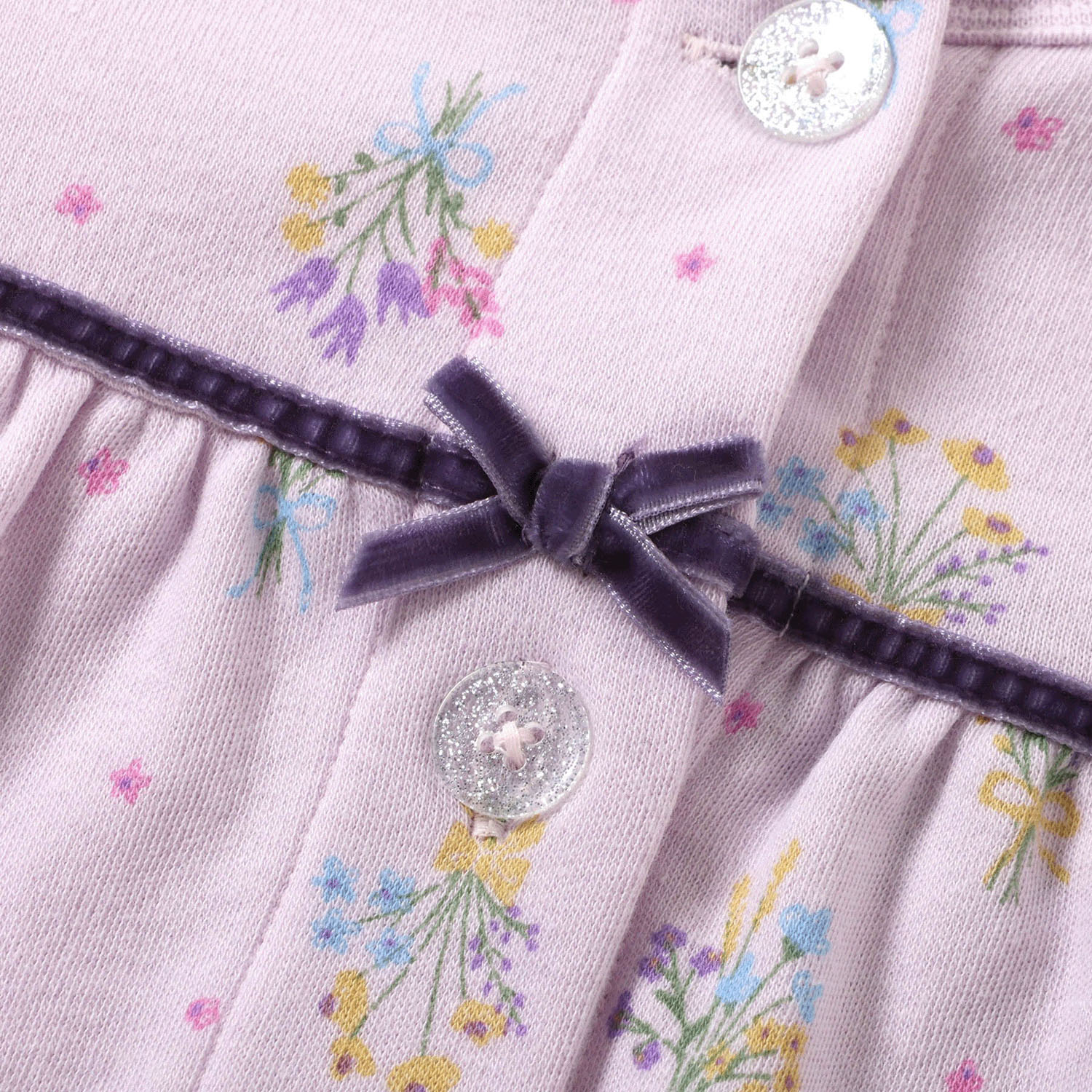 ブーケ柄 前あきパジャマ - 画像7