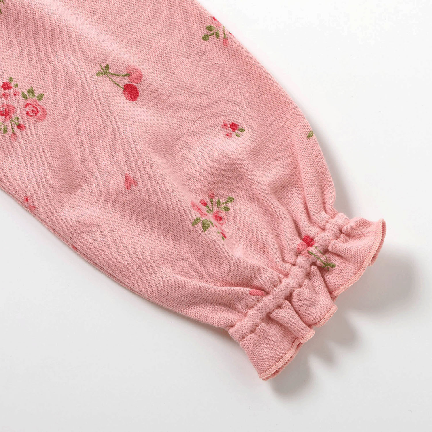 さくらんぼお花柄前あきスムースパジャマ - 画像4