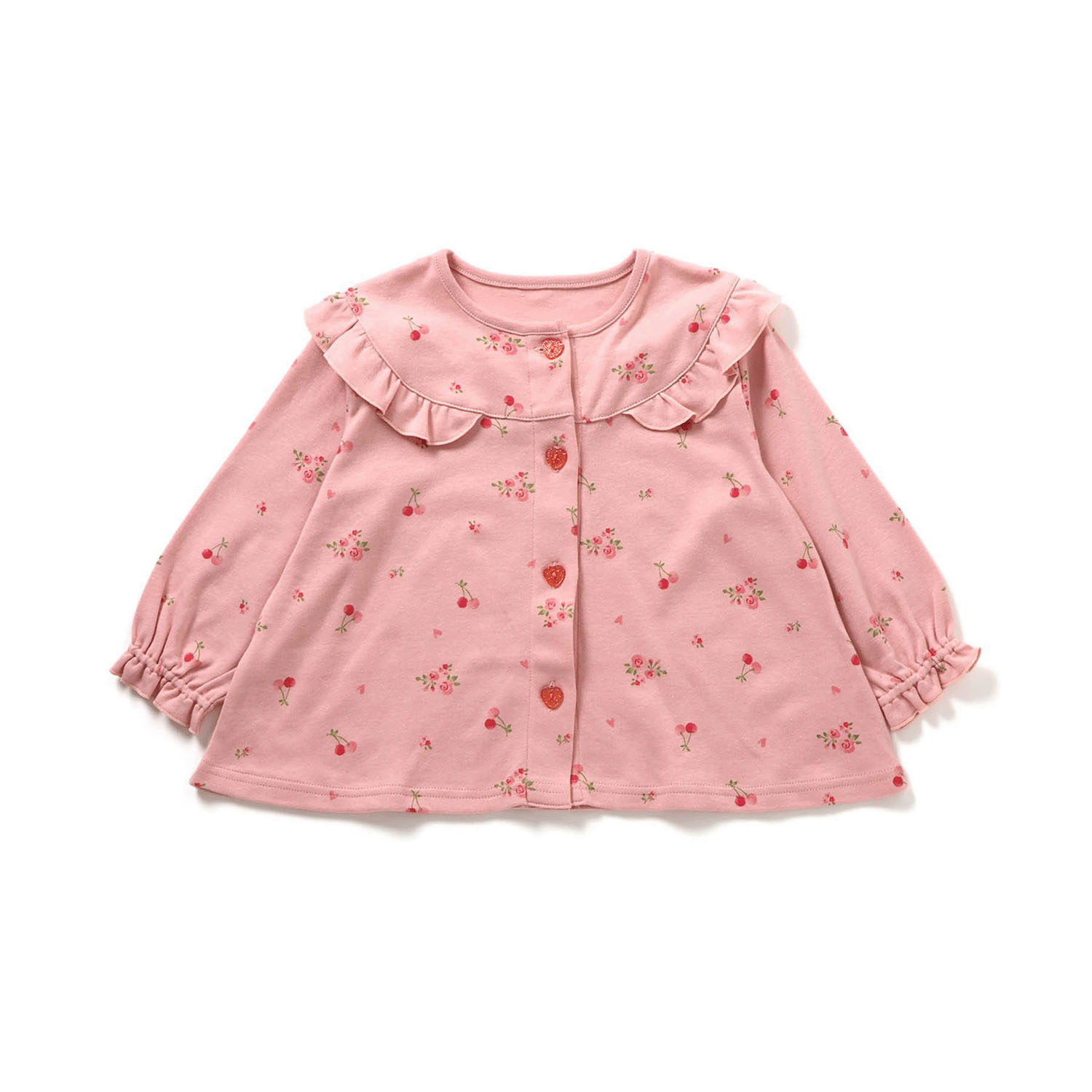 さくらんぼお花柄前あきスムースパジャマ - 画像10