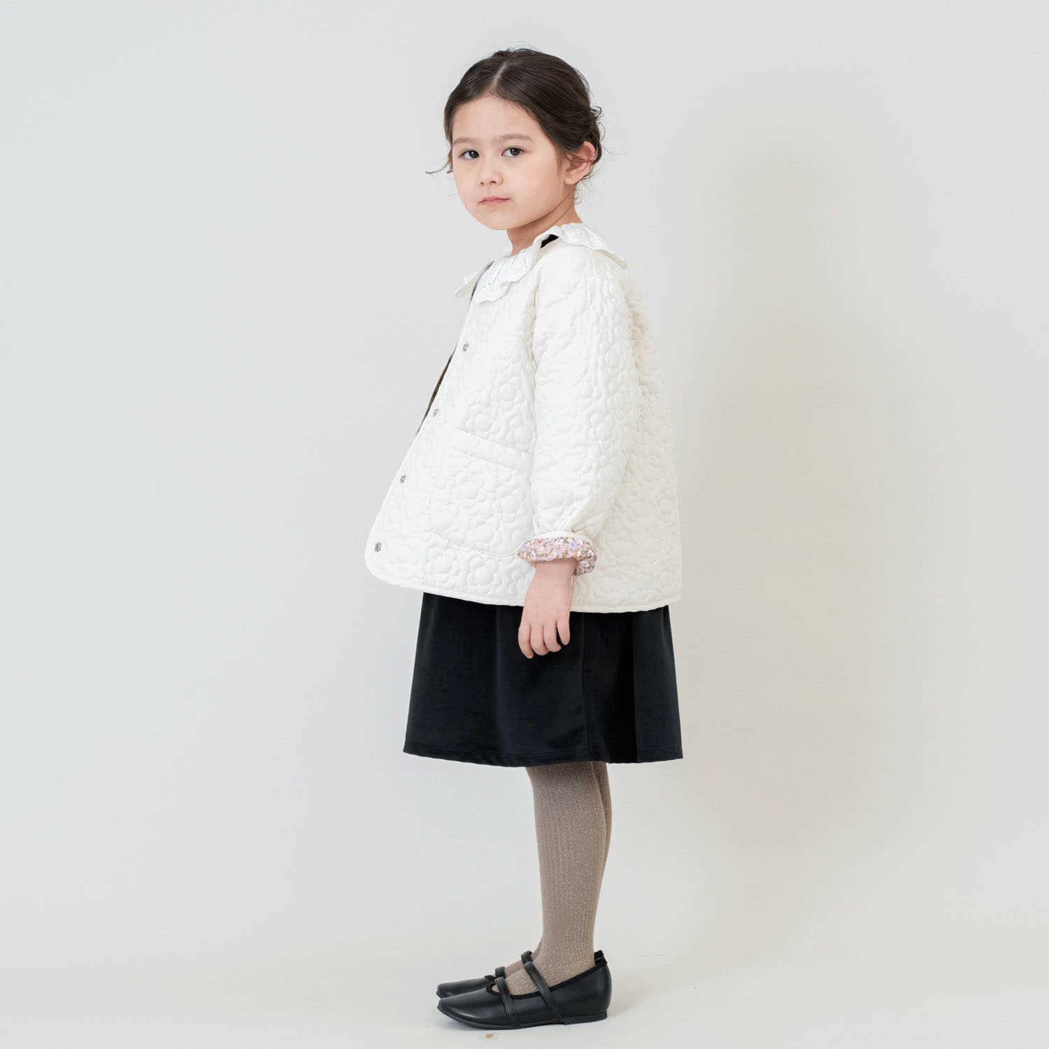 リバーシブルフラワーキルトジャケット - 画像3