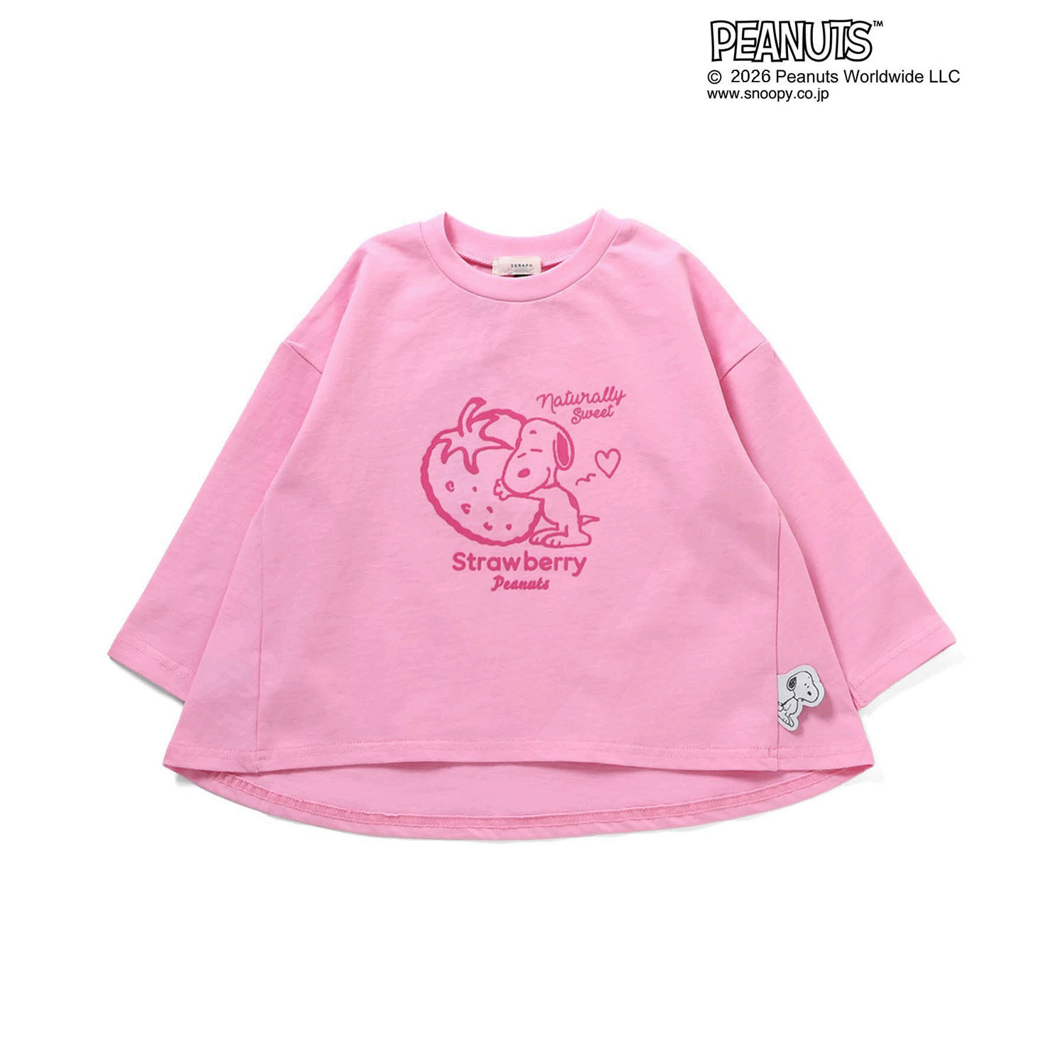 PEANUTS AラインフロッキーTシャツ - 画像2