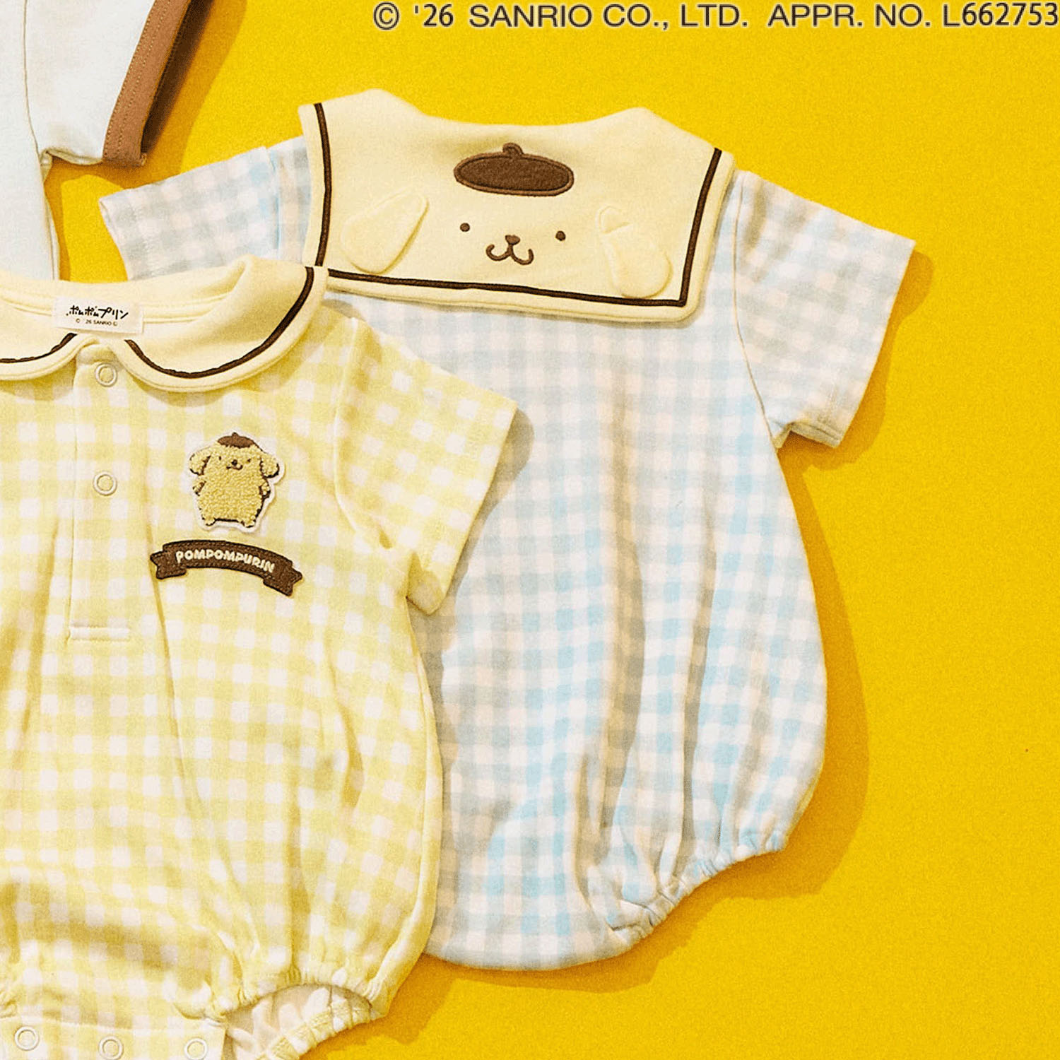 ポムポムプリン セーラーカラーロンパース - 画像1