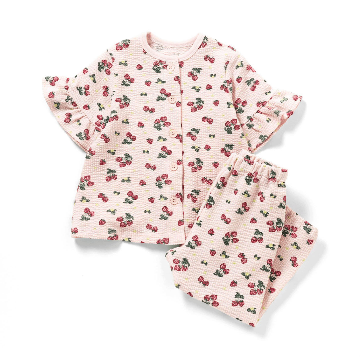 いちご総柄前開パジャマ