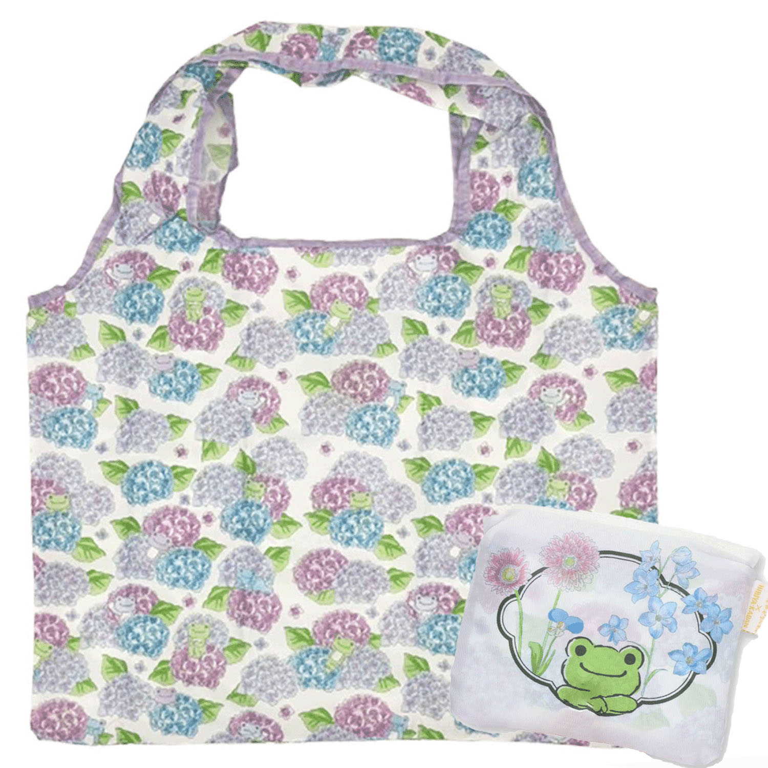 かえるのピクルス×日比谷花壇 フラワー エコバッグ - 画像1