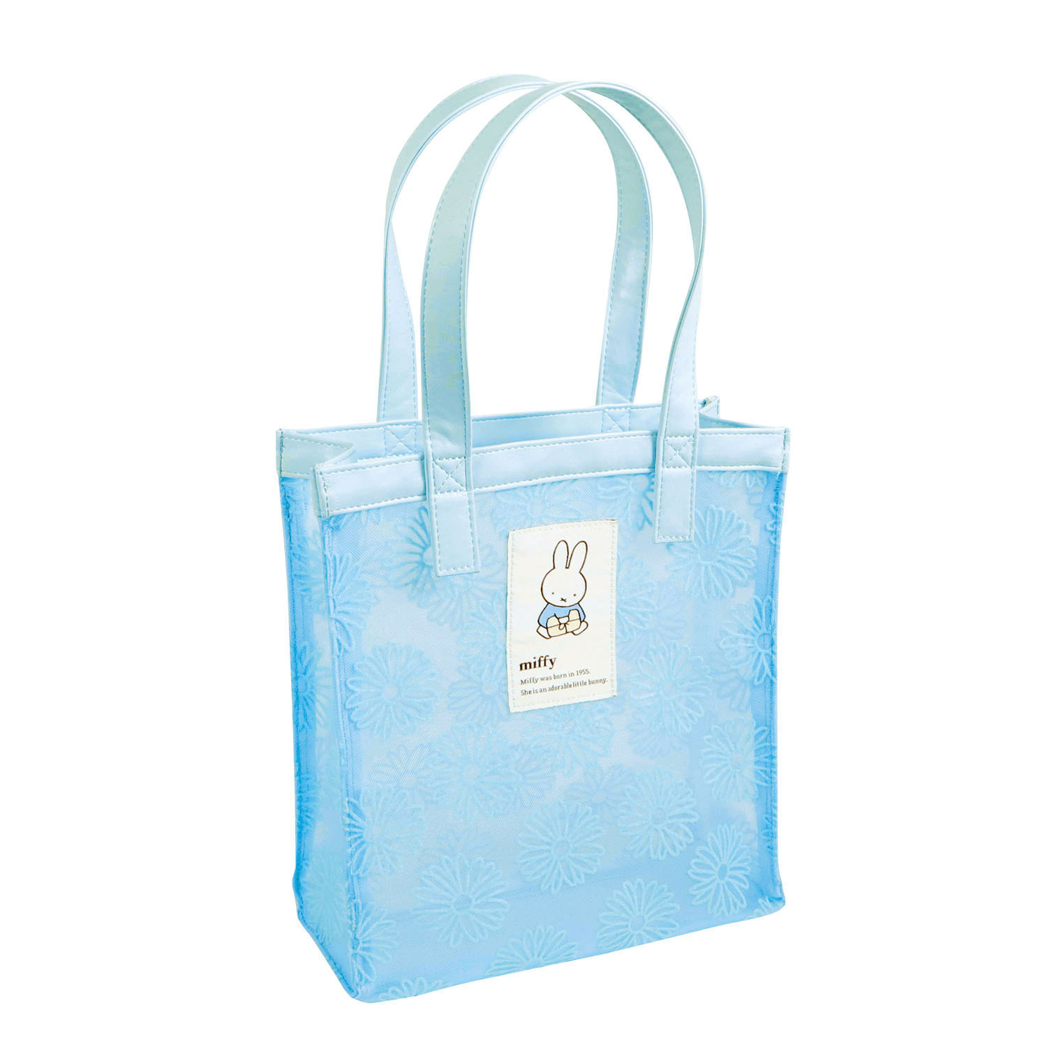 miffy トートバッグ ブルー  フラワーシリーズ - 画像1