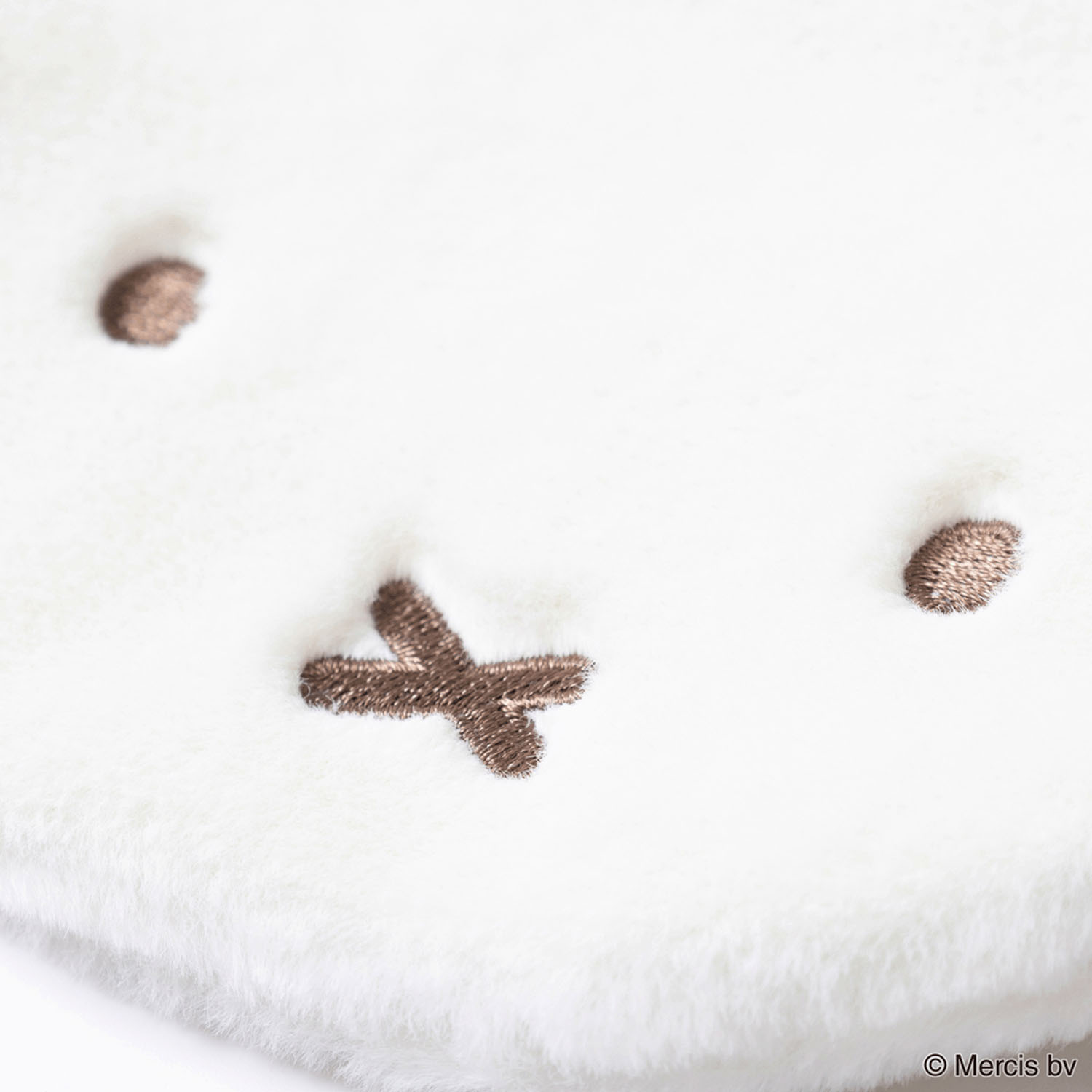 ミッフィー  FACE FUR ダイカットポーチ ホワイト - 画像3