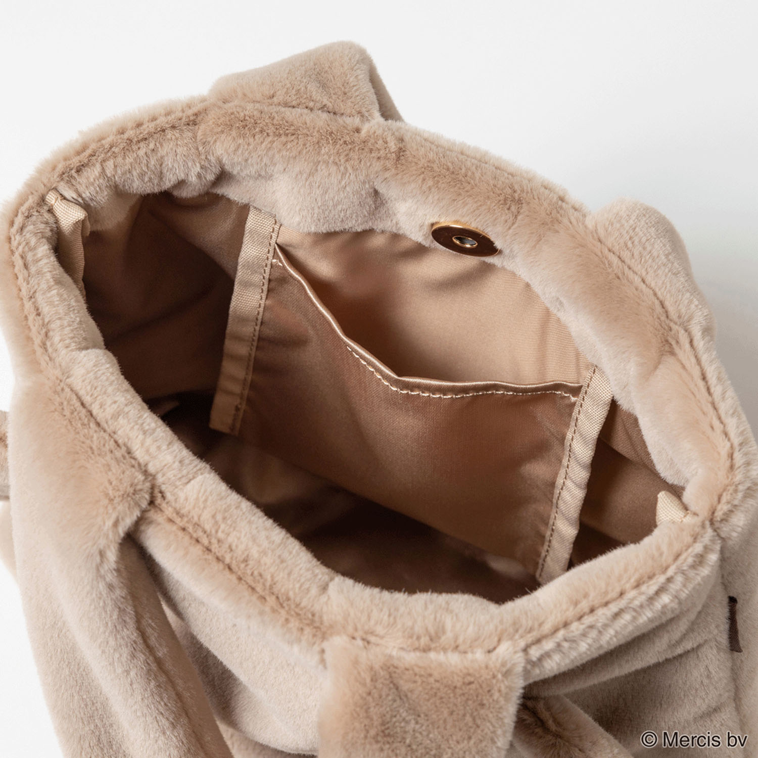 ボリス  FACE FUR トートバッグ ブラウン - 画像5