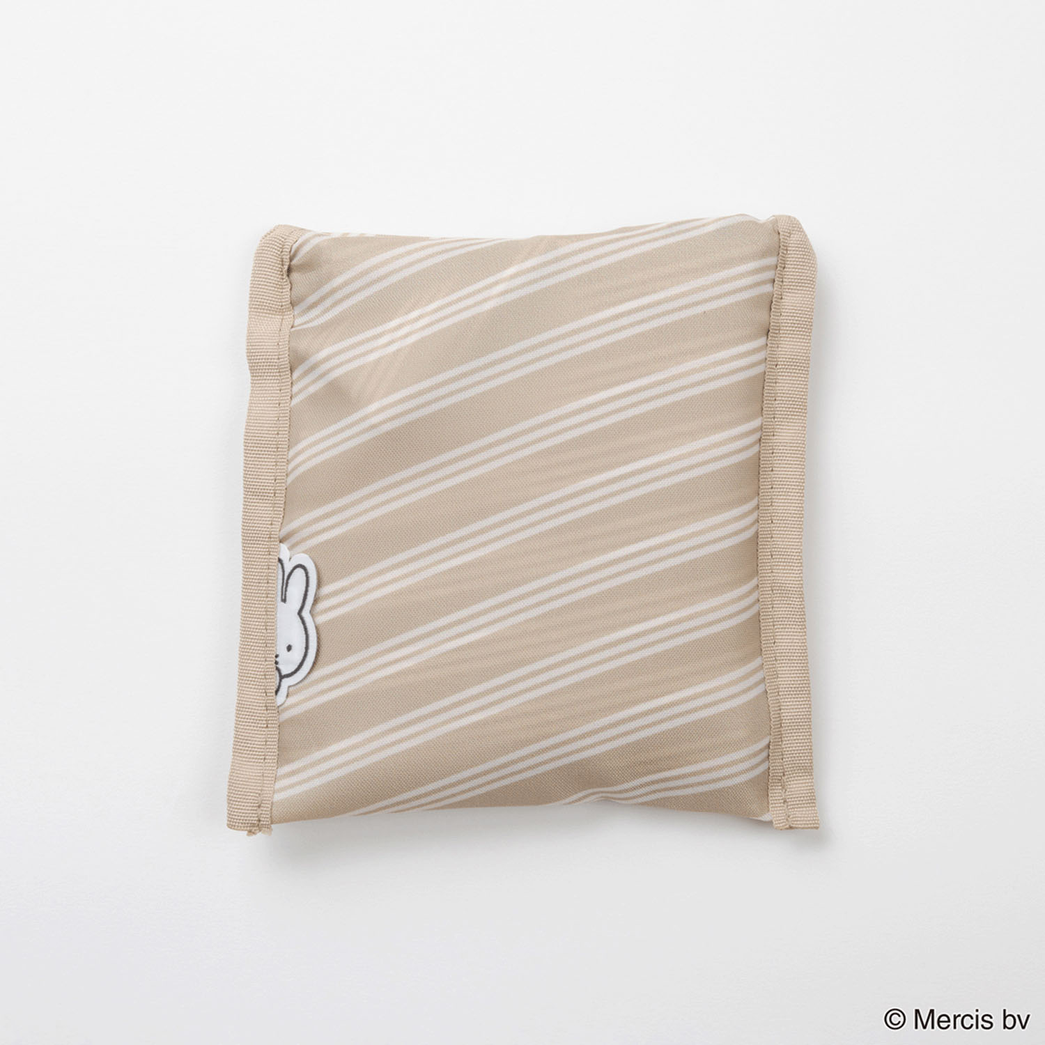 ミッフィー ショッピングバッグS フェイスストライプ ベージュ - 画像5