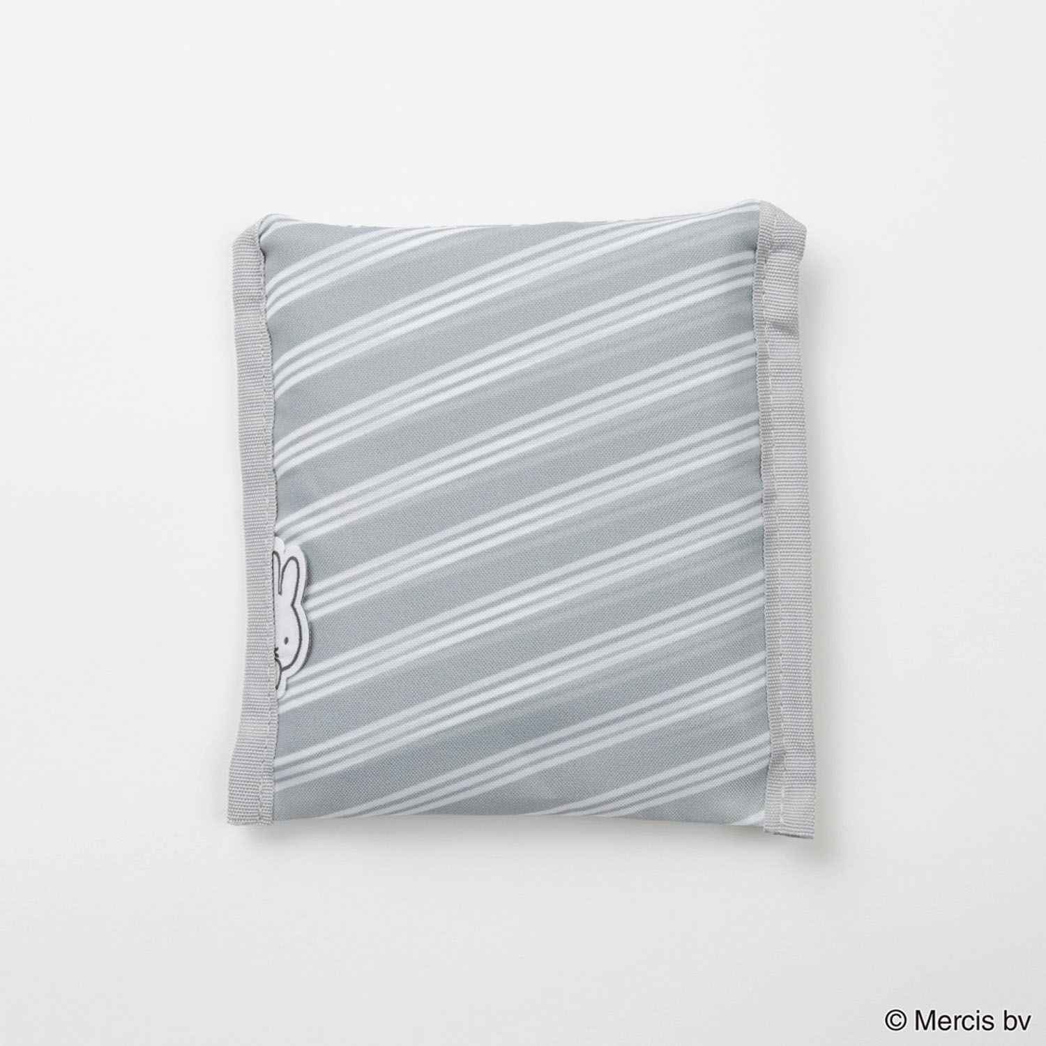 ミッフィー ショッピングバッグS フェイスストライプ グレー - 画像5