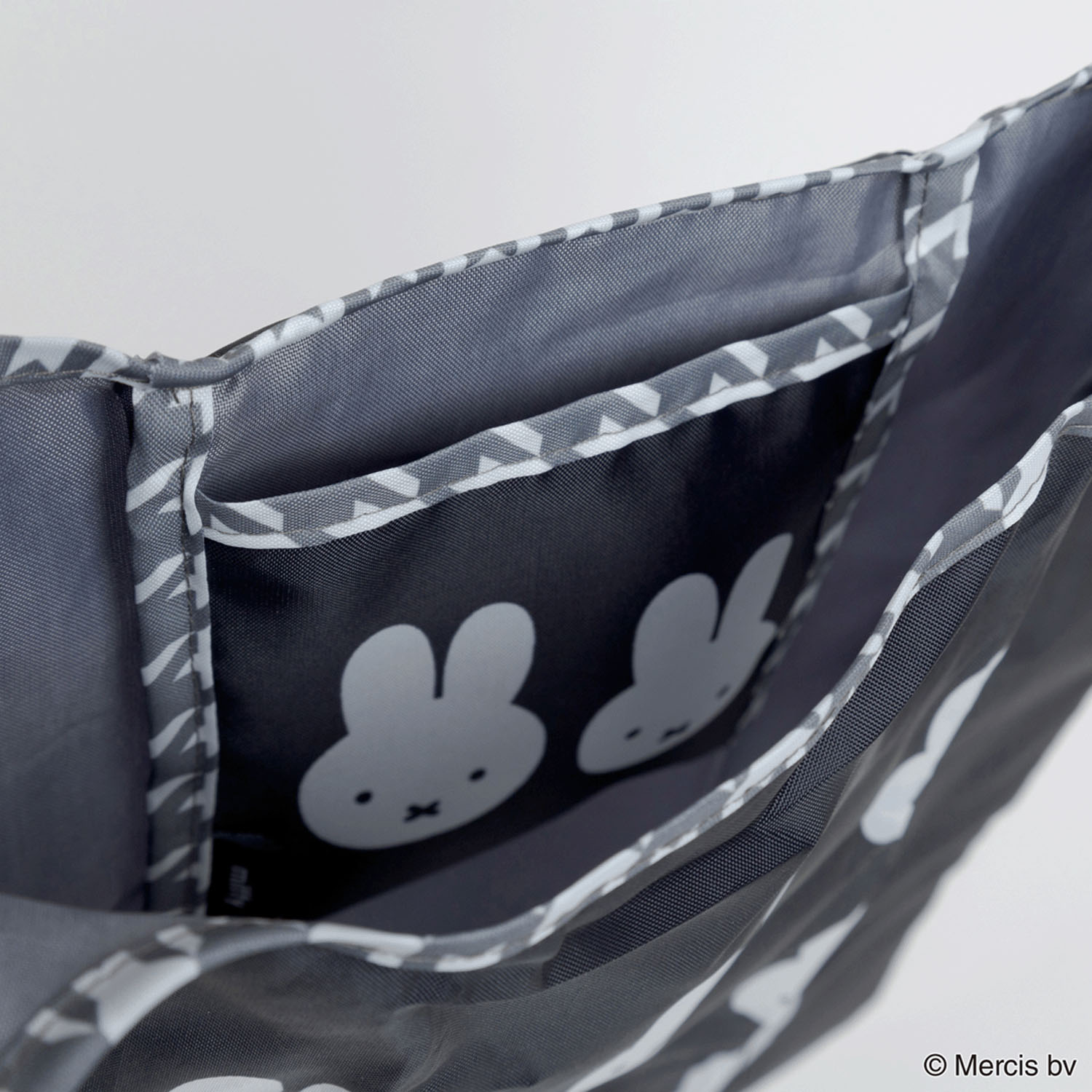 MIFFY 千鳥＆モノトーン ショッピングバッグS   ブラック - 画像4