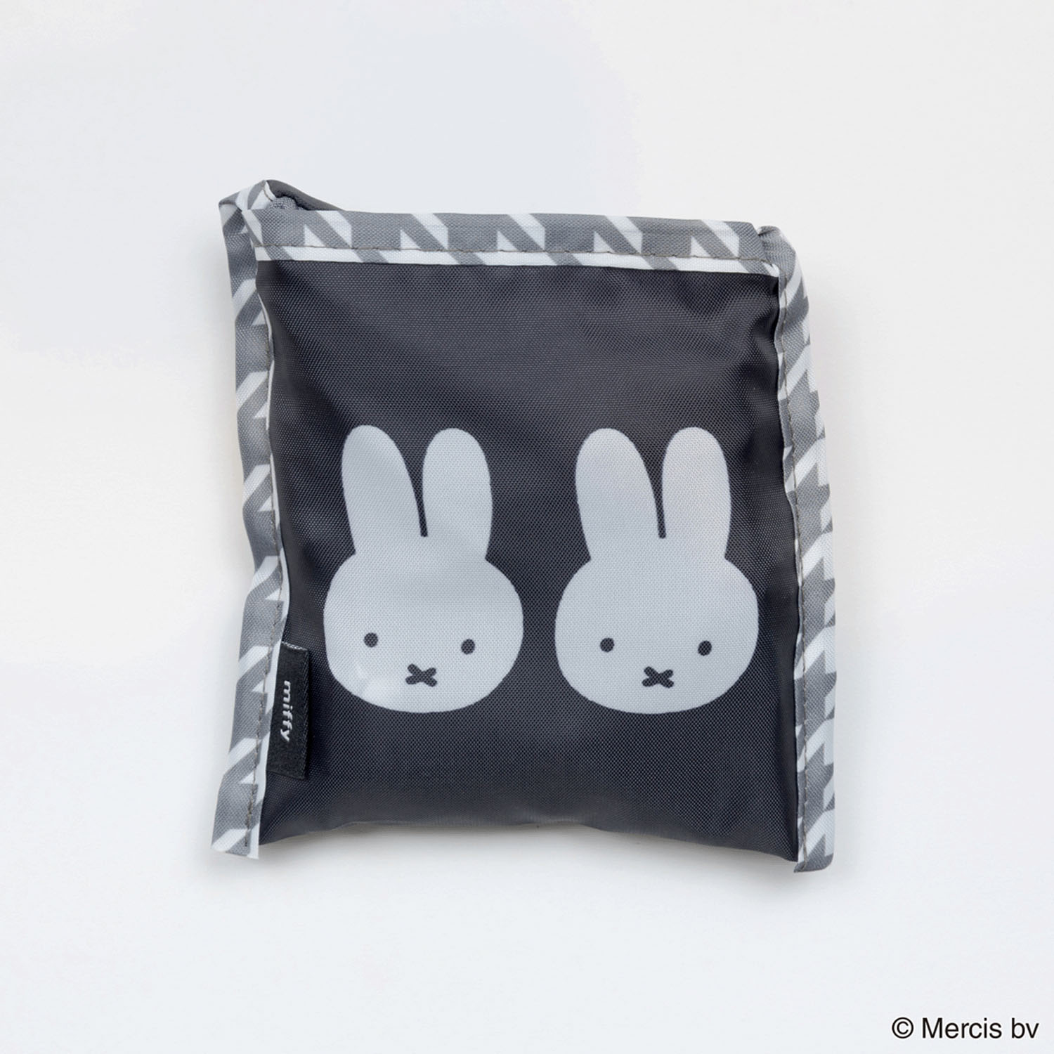MIFFY 千鳥＆モノトーン ショッピングバッグS   ブラック - 画像5