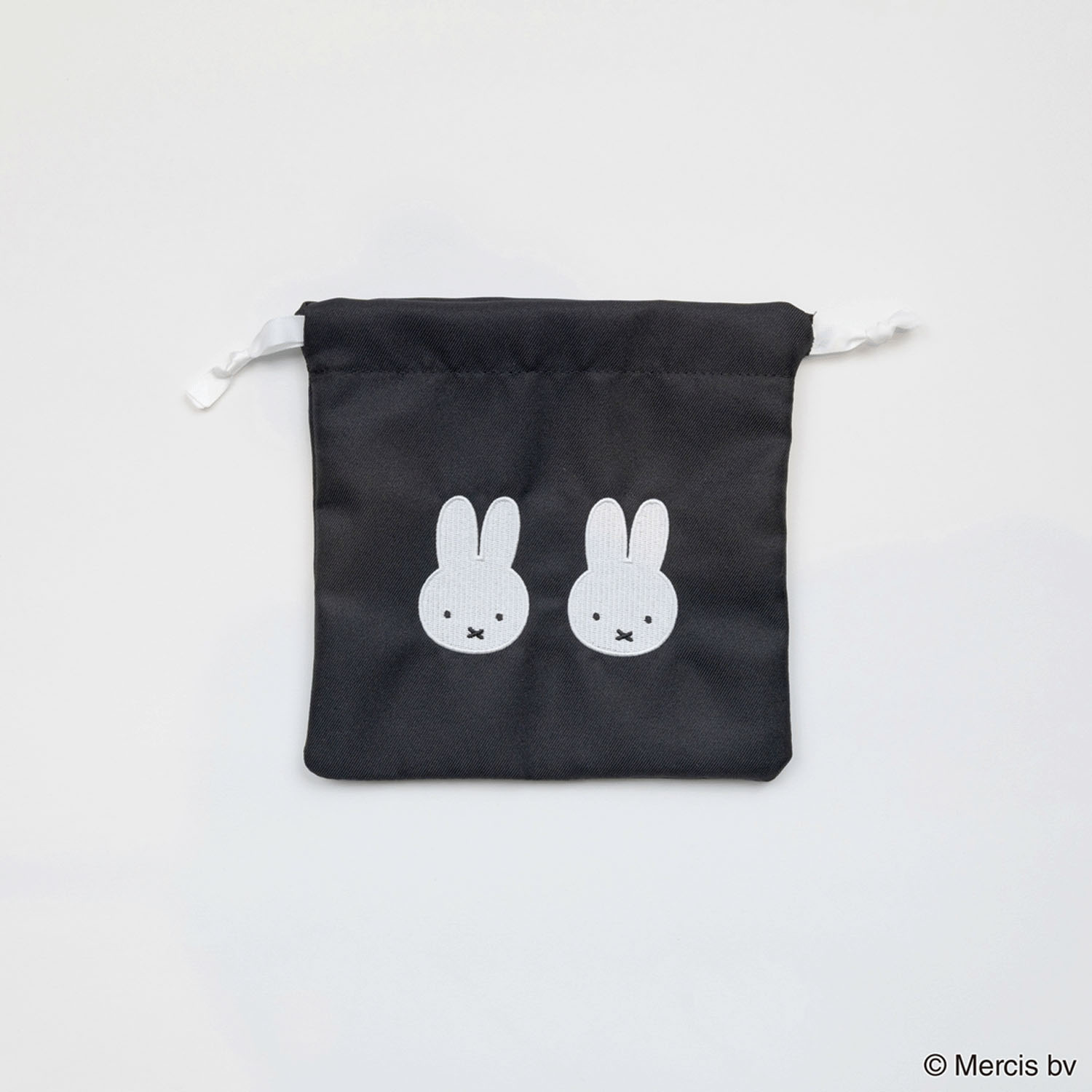 MIFFY 千鳥＆モノトーン 巾着  ブラック