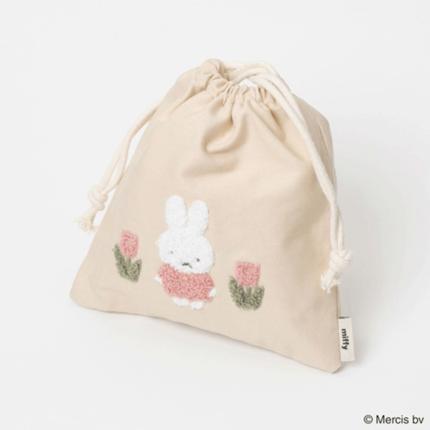 ミッフィー レッド＆ピンク スクエアポーチ チューリップ - 画像3