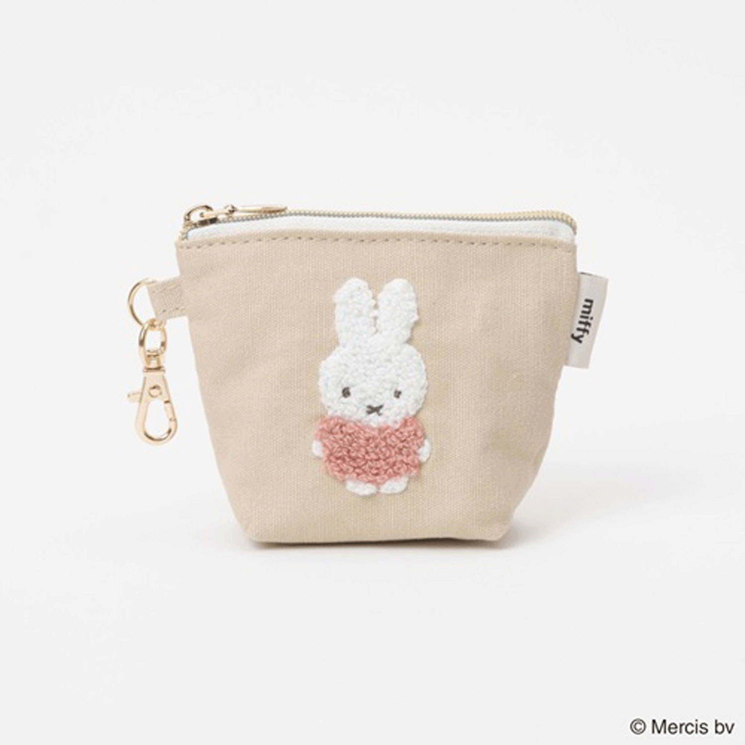 ミッフィー レッド＆ピンク マイクロミニ台形ポーチ チューリップ - 画像1