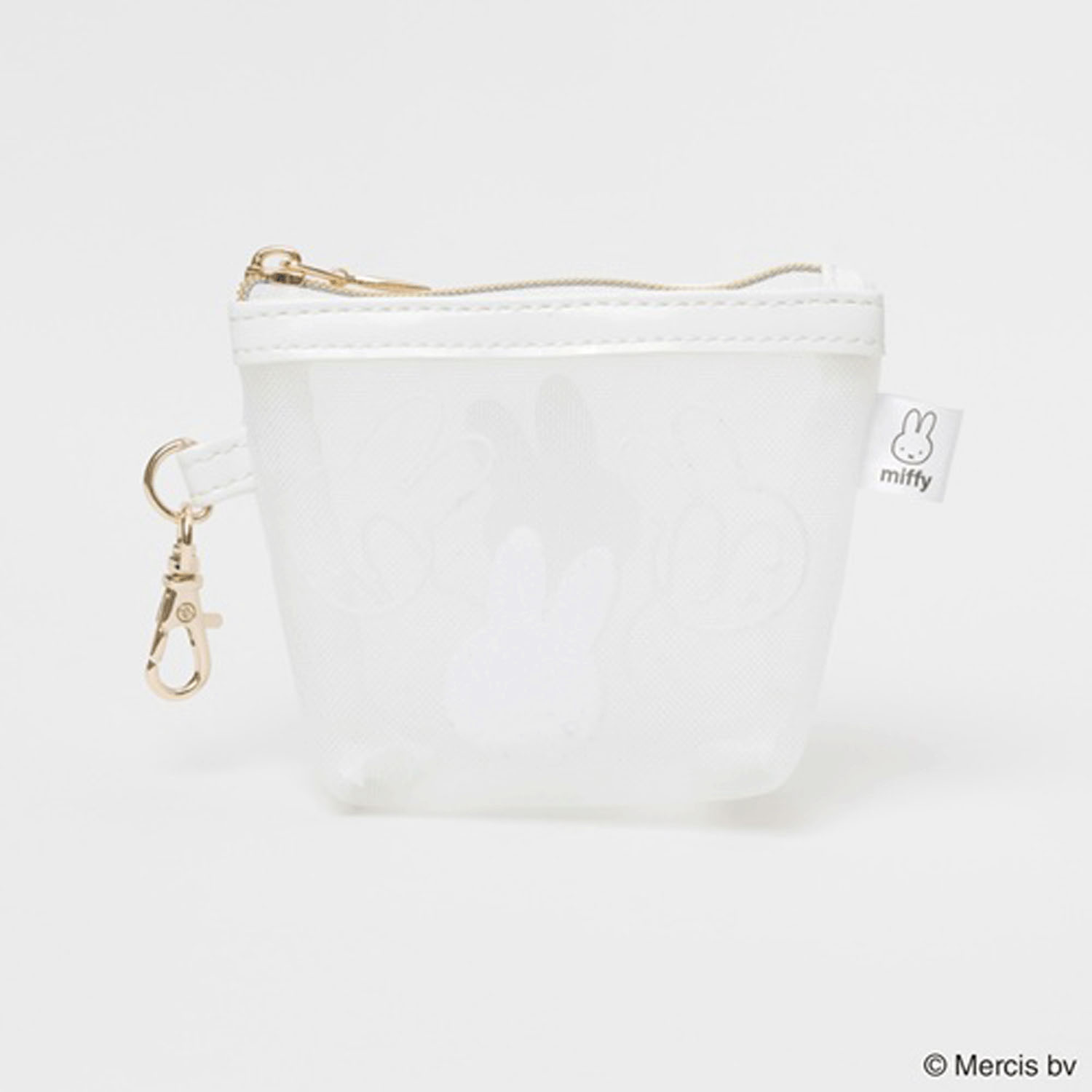 ミッフィー フロッキー マイクロミニ台形ポーチ ホワイト - 画像1