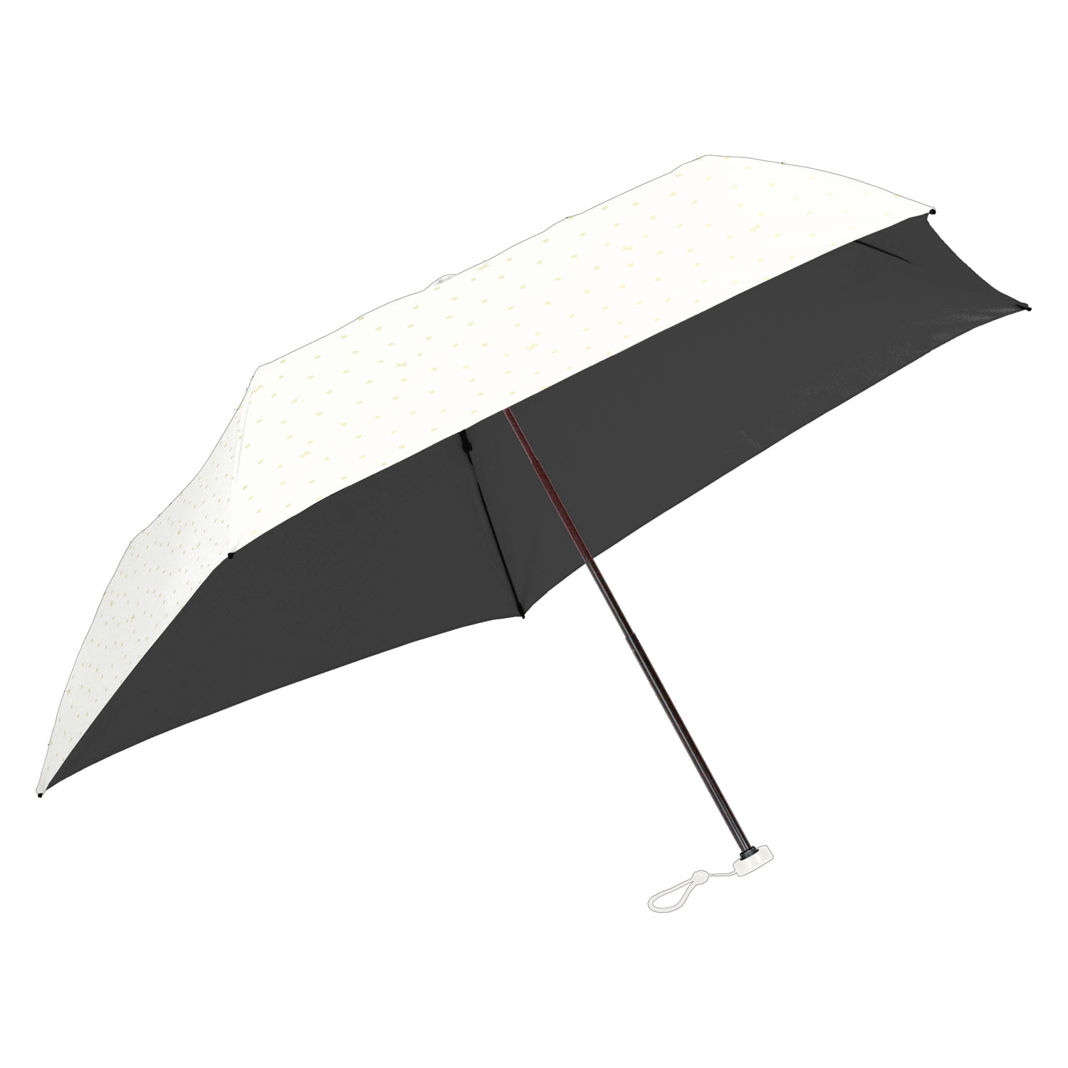 ミッフィー 晴雨兼用超軽量折りたたみ傘 ドットフェイス柄 - 画像2