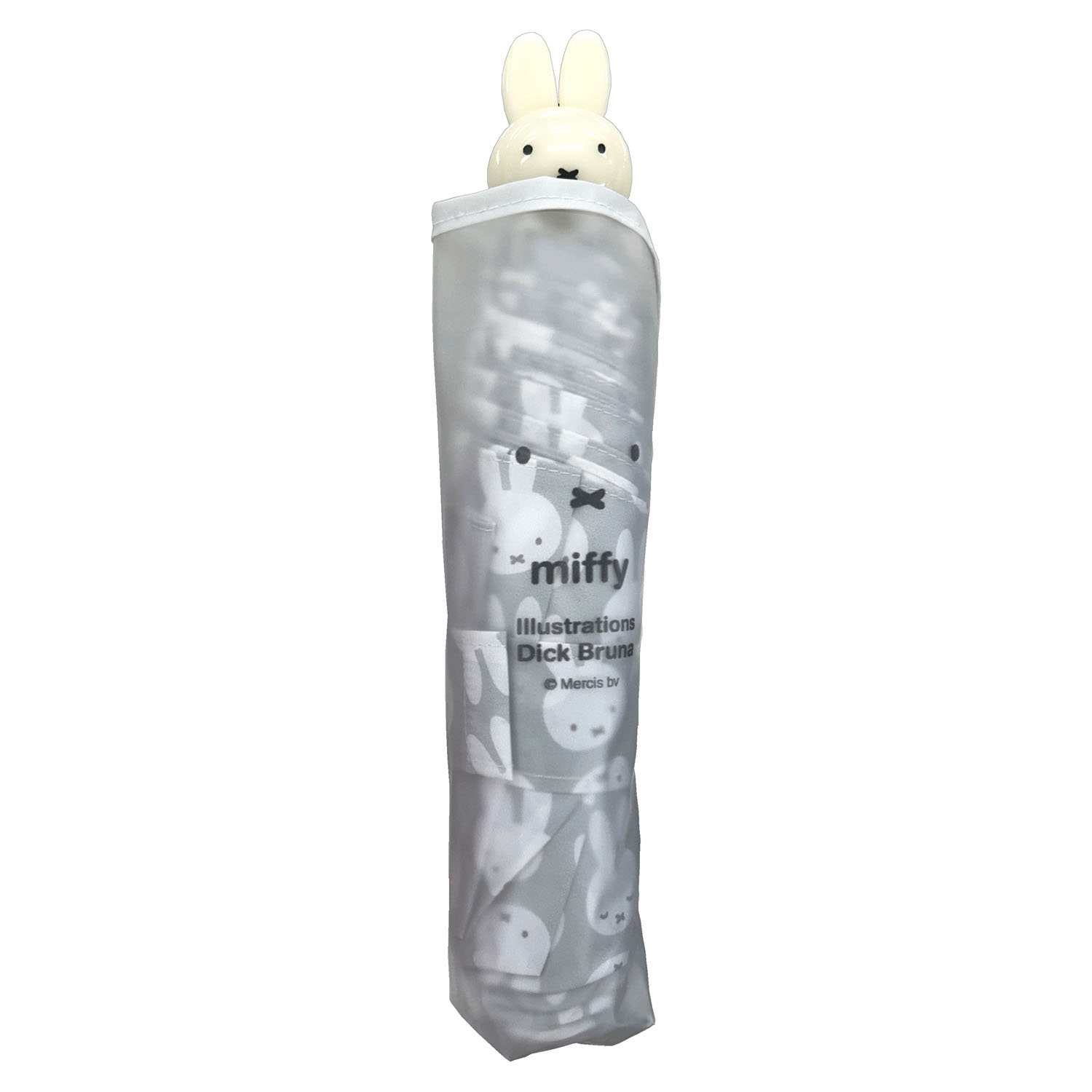 ミッフィー コンパクト折りたたみ傘 ミッフィーハンドル フェイス柄 - 画像3