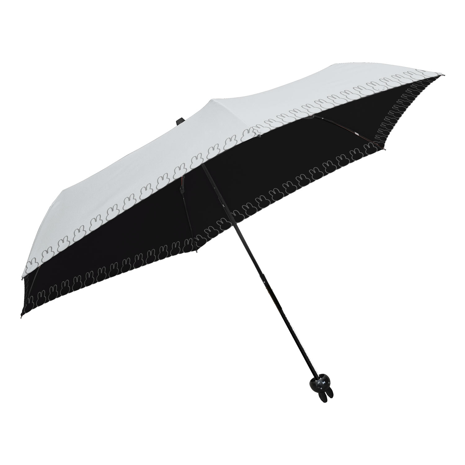 ミッフィー 1級遮光晴雨兼用コンパクト折傘 ミッフィーハンドル＆刺繍タイプ 刺繍miffy miffy miffy - 画像2