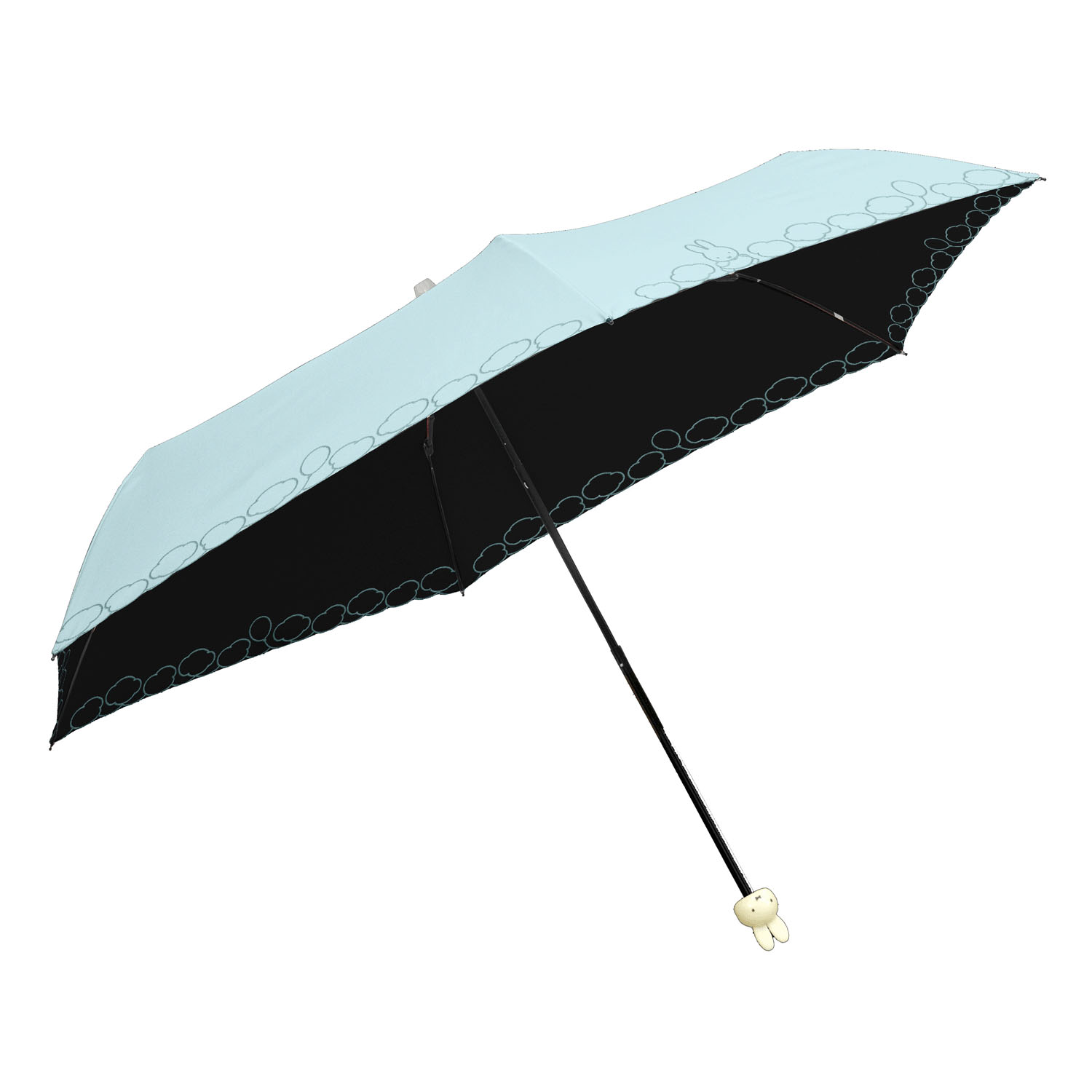 ミッフィー 1級遮光晴雨兼用コンパクト折傘 ミッフィーハンドル＆刺繍タイプ 刺繍miffy and balloon - 画像2